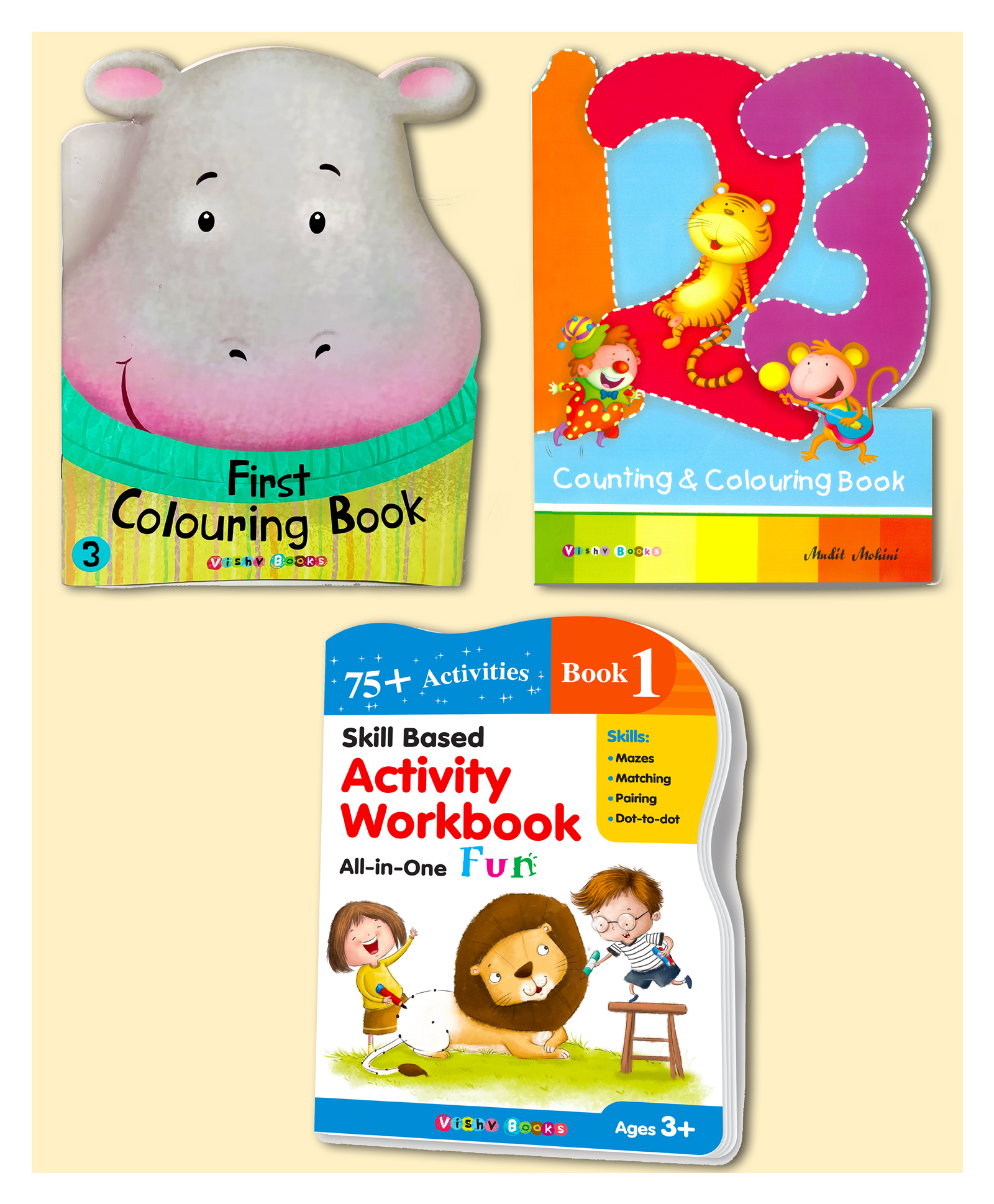 vishv books Little Fellow's Shapy Activity Books Pack of 3 - English-picture-49