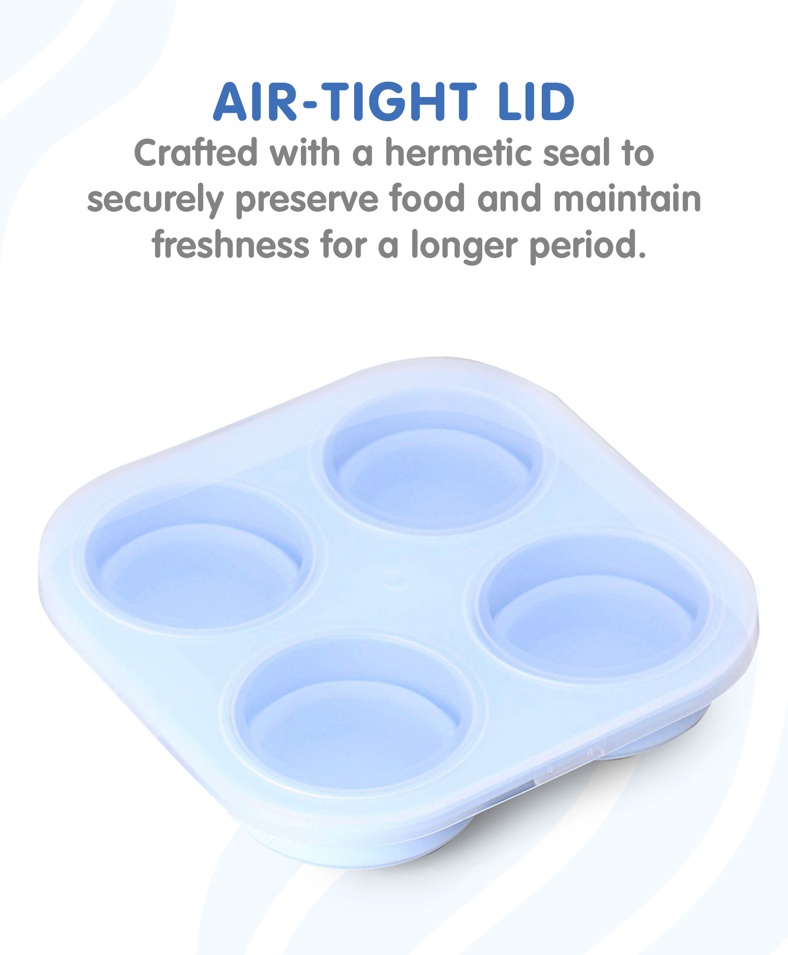 fab n funky Food Multiportion Storage Tray - Blue-picture-14