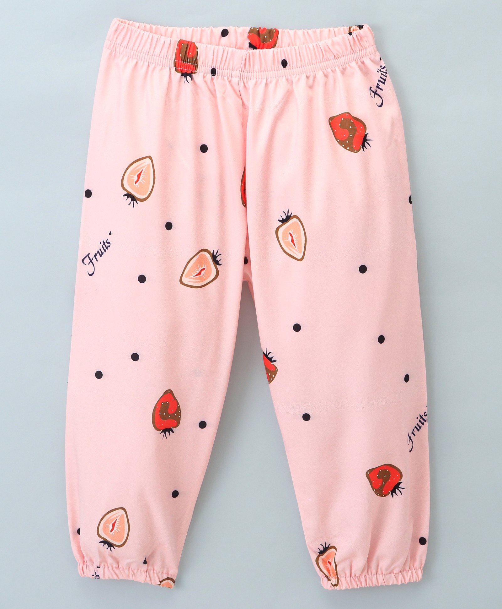 Kookie Kids Full Length Lounge Pant Strawberry Print - Pink-picture-34