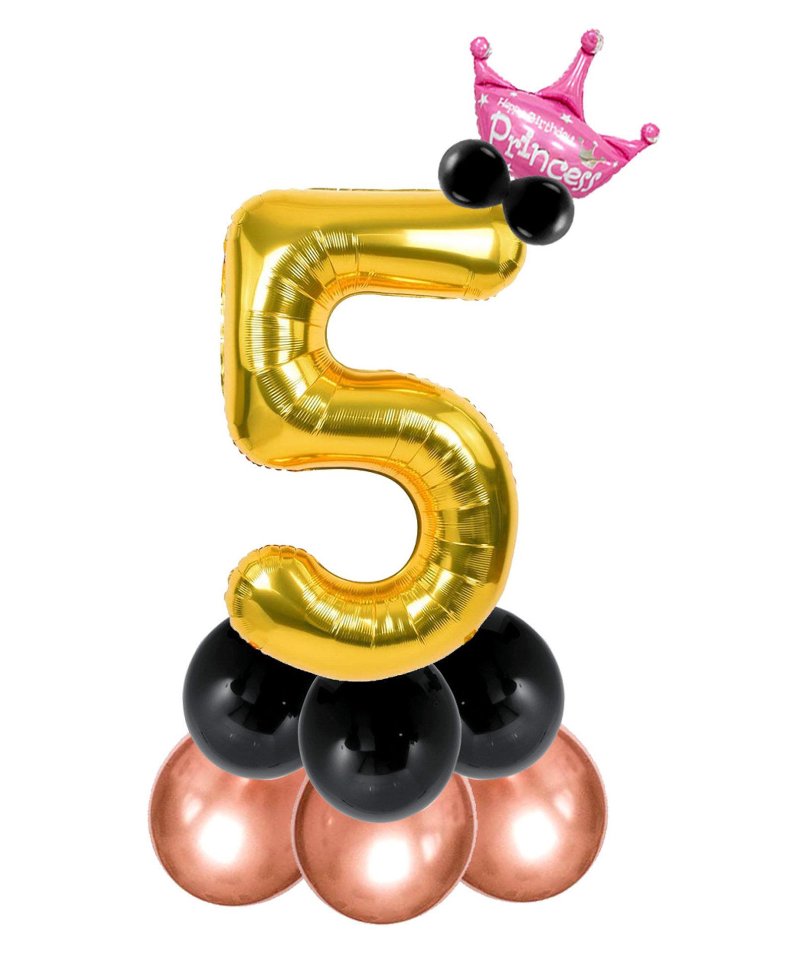 Shopperskart 5 Number Foil Balloon Golden - Pack of 13-picture-13