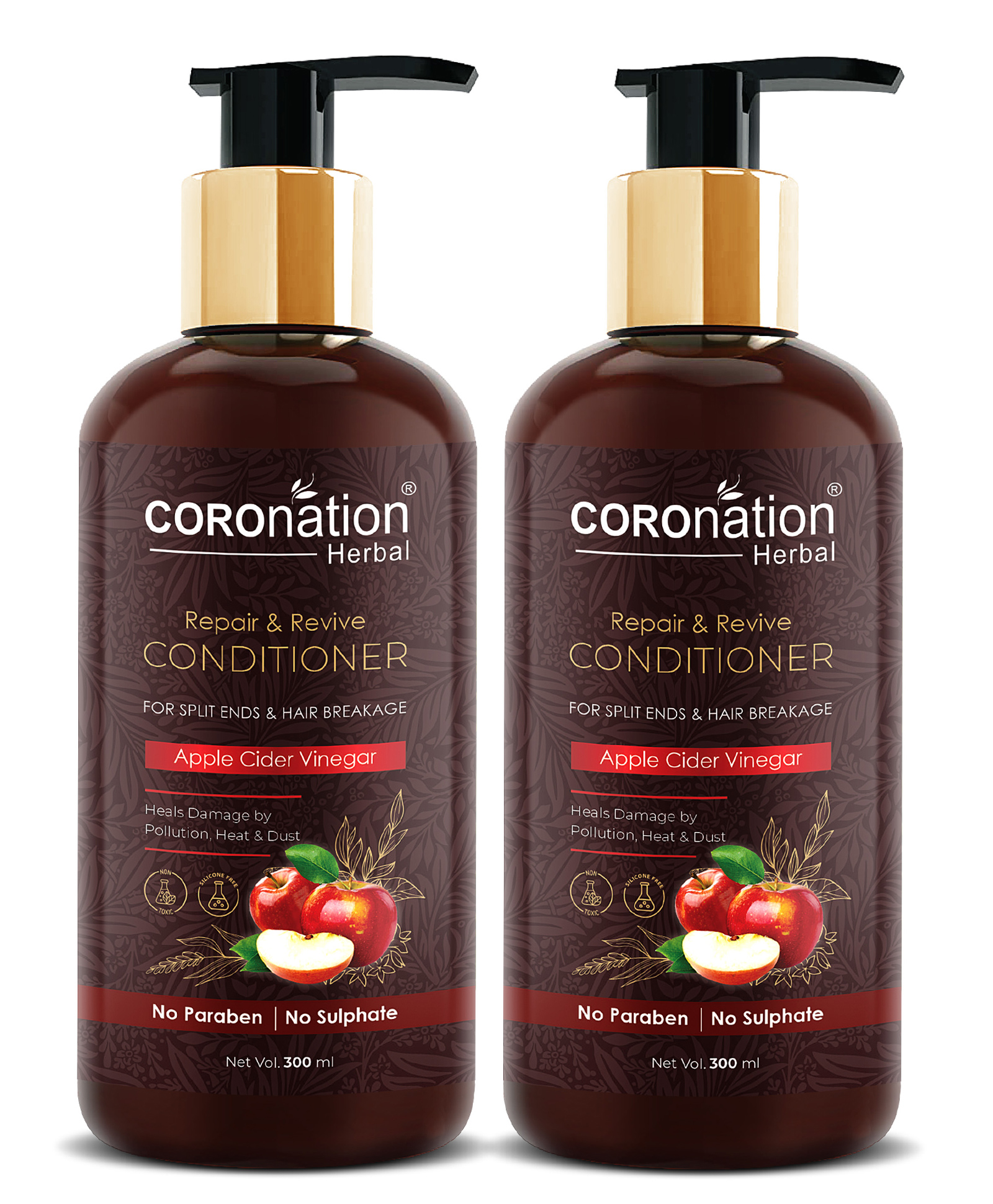 Coronation Herbal Apple Cider Vinegar Hair Conditioner Bottles Pack of 2 -  300 ml Each Online in India, Buy at Best Price from  - 10257879