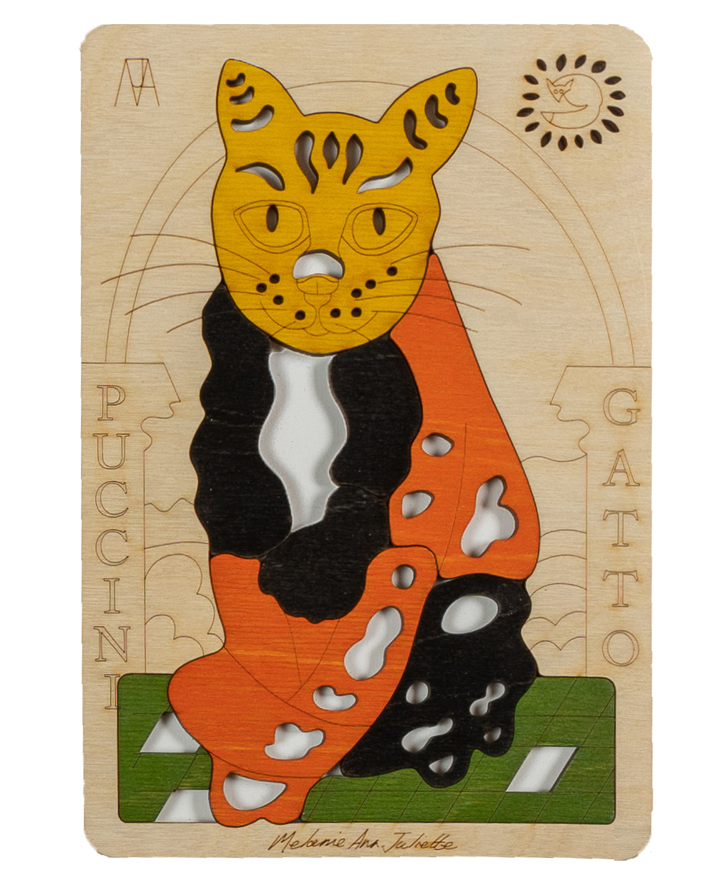 Ekoplay Puccini Gato Wooden Board Puzzle Multicolour - 9 Pieces-image-41