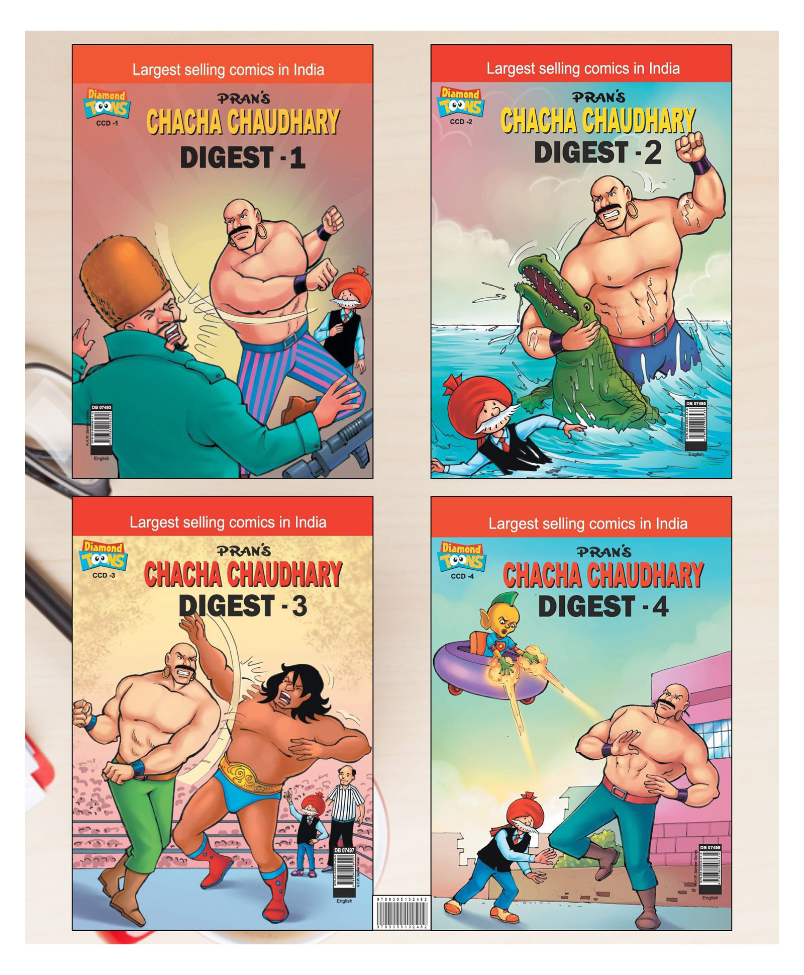 Diamond Toons Chacha Chaudhary Comics Set Of 4 Books - English Online in  India, Buy at Best Price from  - 10265897