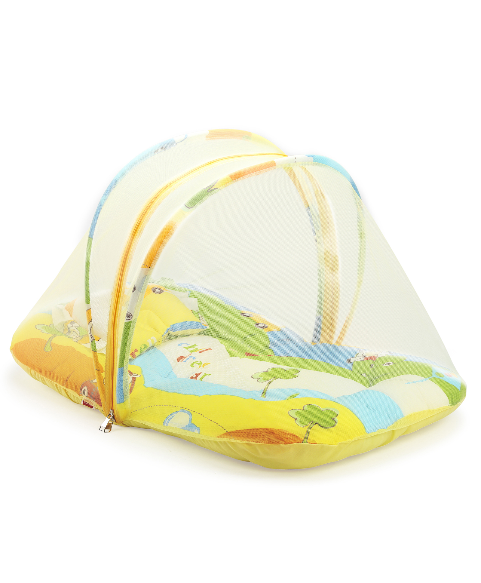 Luv Lap Baby Mattress With Mosquito Net - Multicolor