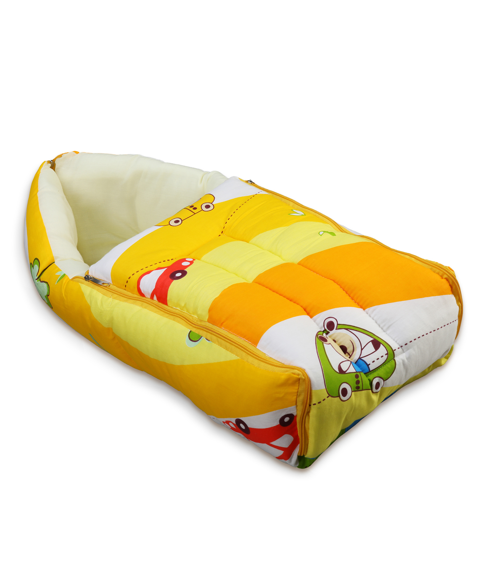 luvlap Luv Lap 3 In 1 Cotton Baby Sleeping Bag Cars Print - Yellow-picture-42