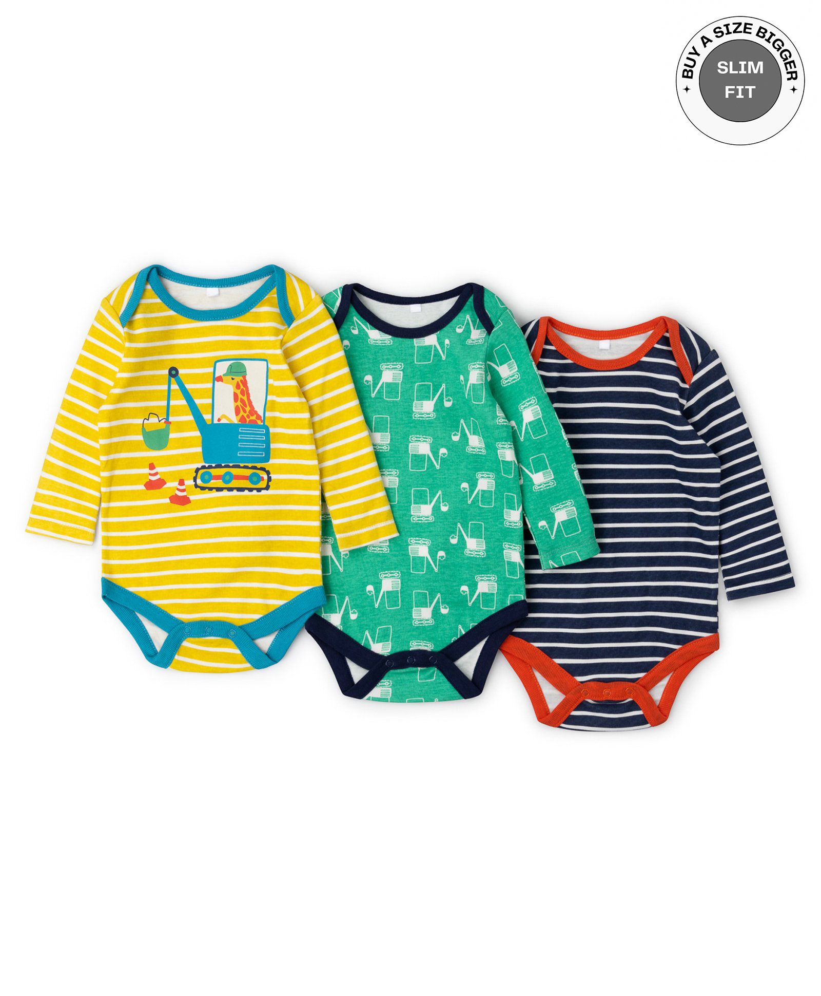 Lily and Jack Full Sleeves Printed Onesies Pack of 3 - Multlicolor-picture-10