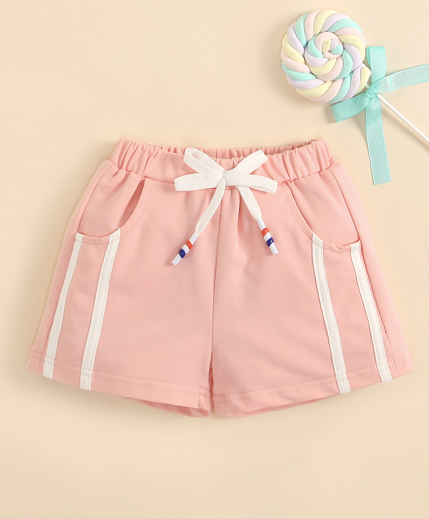 Kookie Kids Solid Colour Shorts - Light Pink-image-5