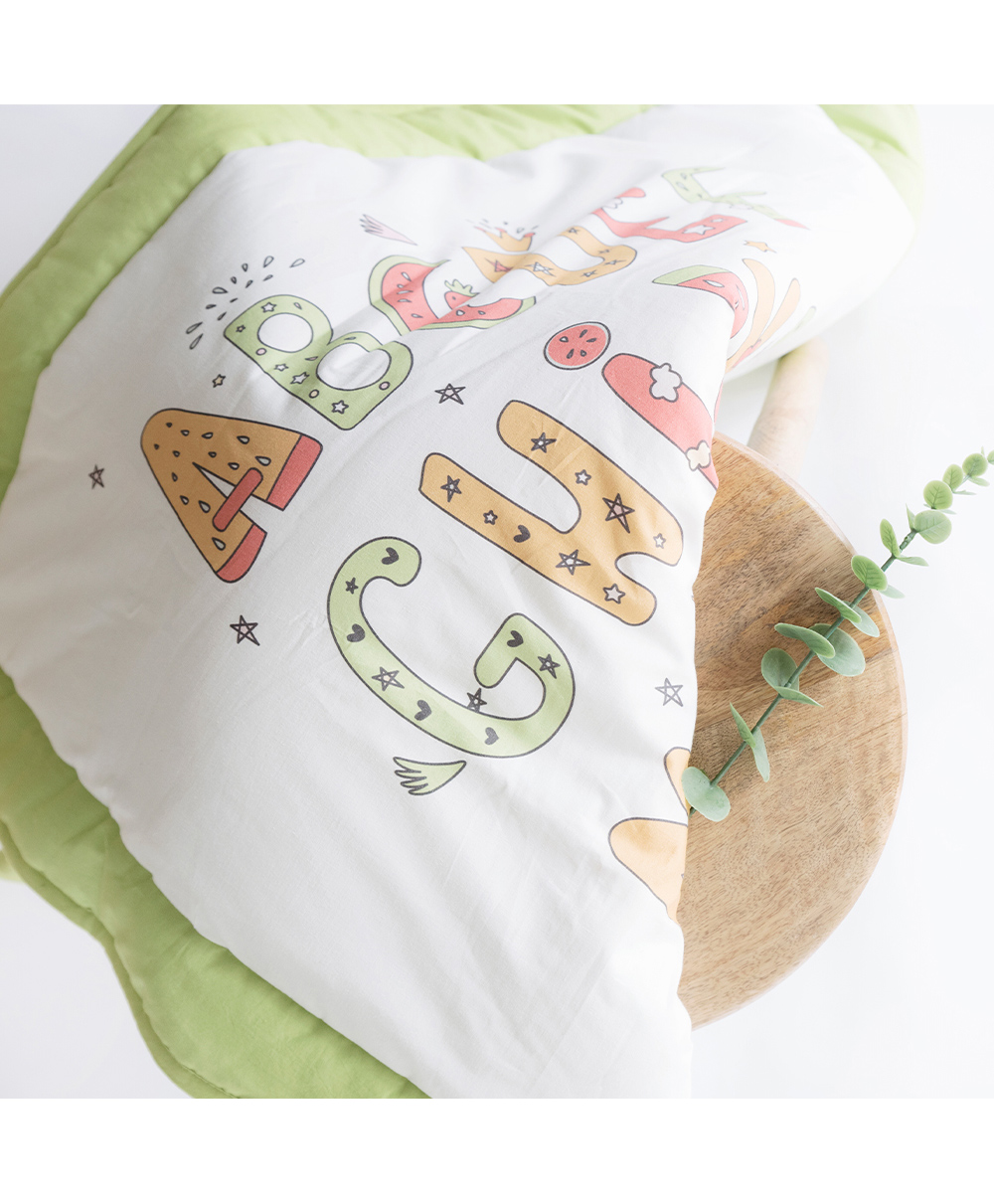 Yellow Doodle Reversible Comfort Quilt - Green-picture-19