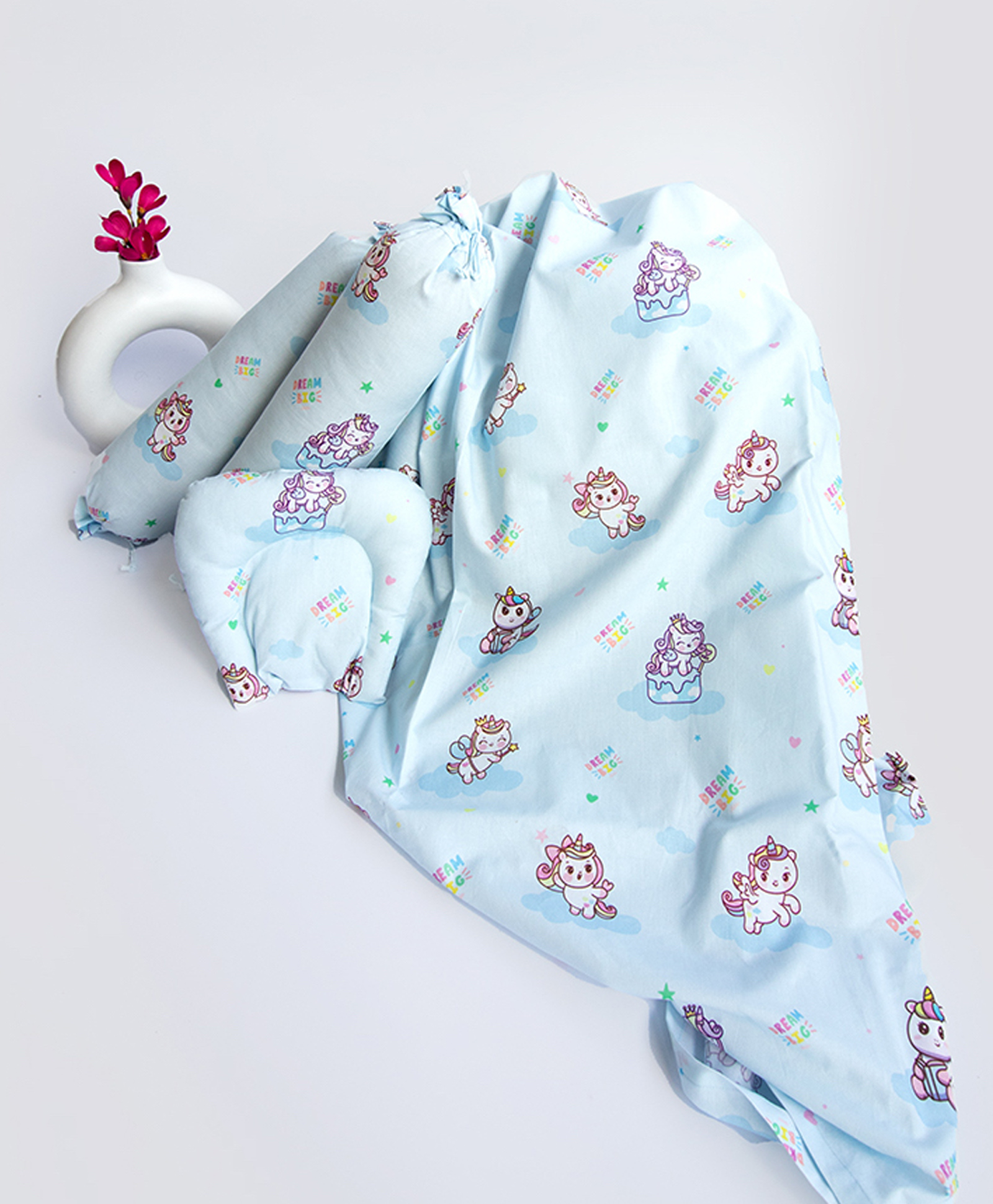 Yellow Doodle  Unicorn Dreams Cot Bedding Set - Multicolour-picture-16