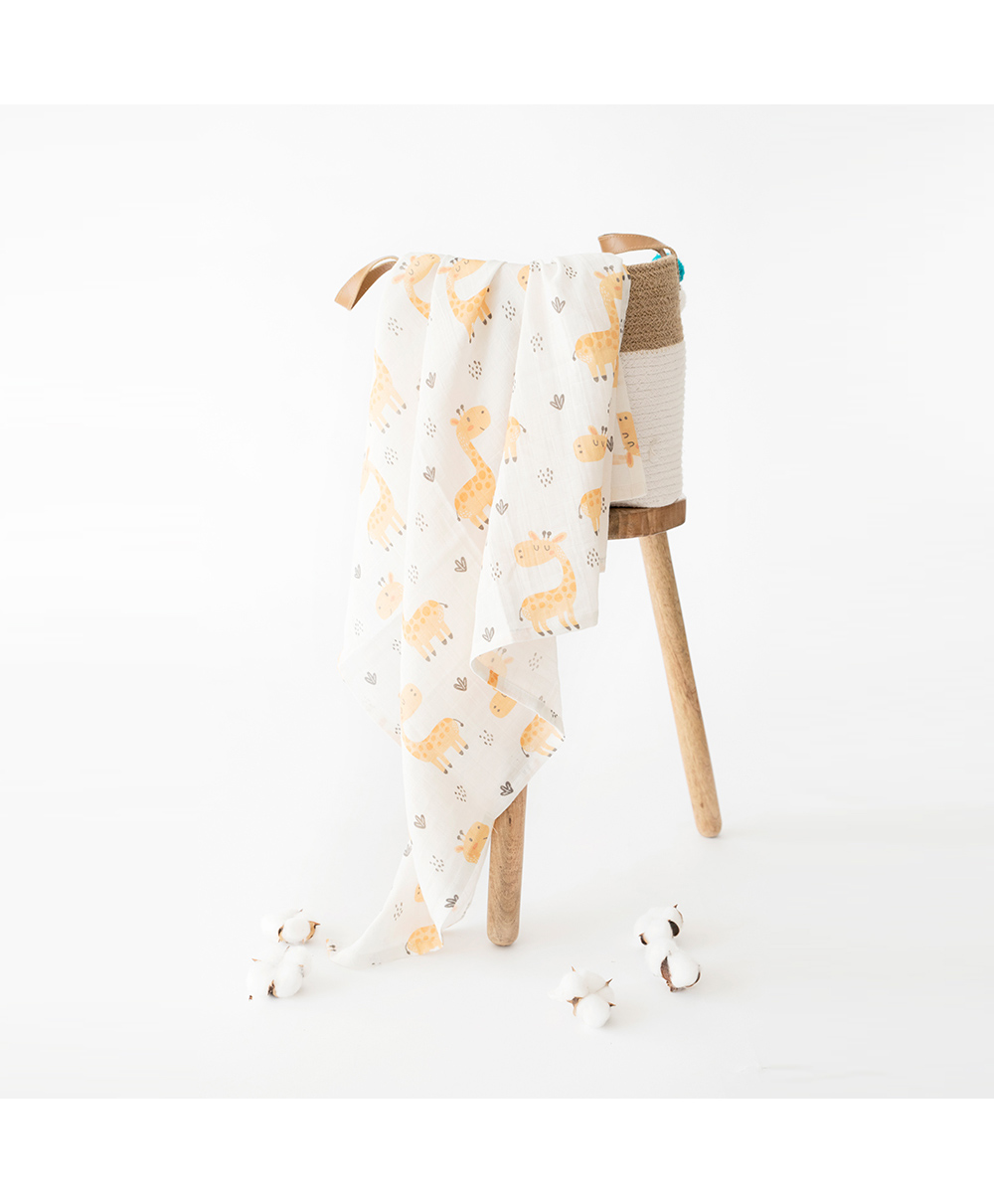 Yellow Doodle Organic Cotton Swaddle Wrappers - Yellow-picture-20