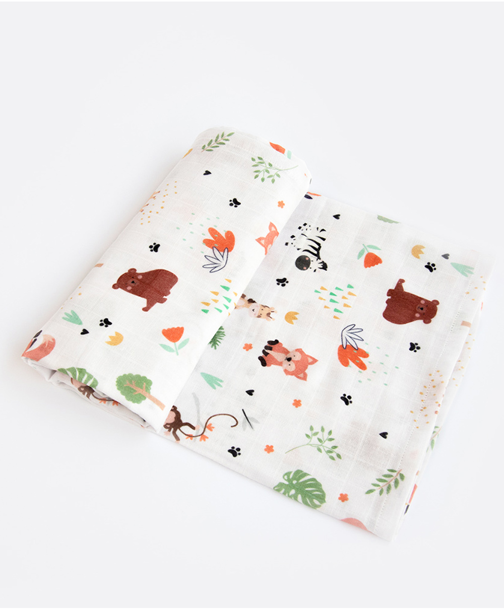 Yellow Doodle Organic Cotton Swaddle Wrappers - Multicolor-picture-39