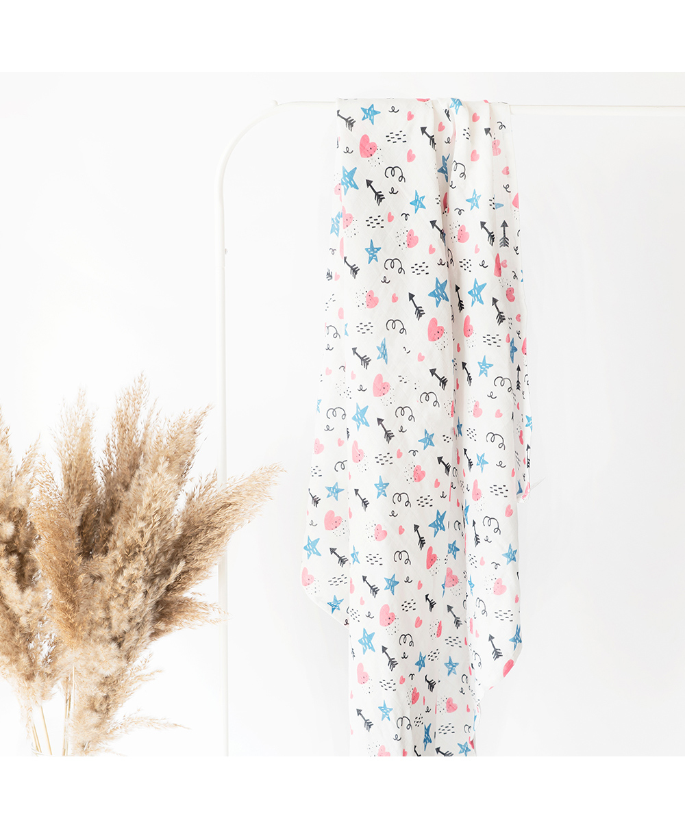 Yellow Doodle Organic Cotton Swaddle Wrappers - Multicolor-picture-40