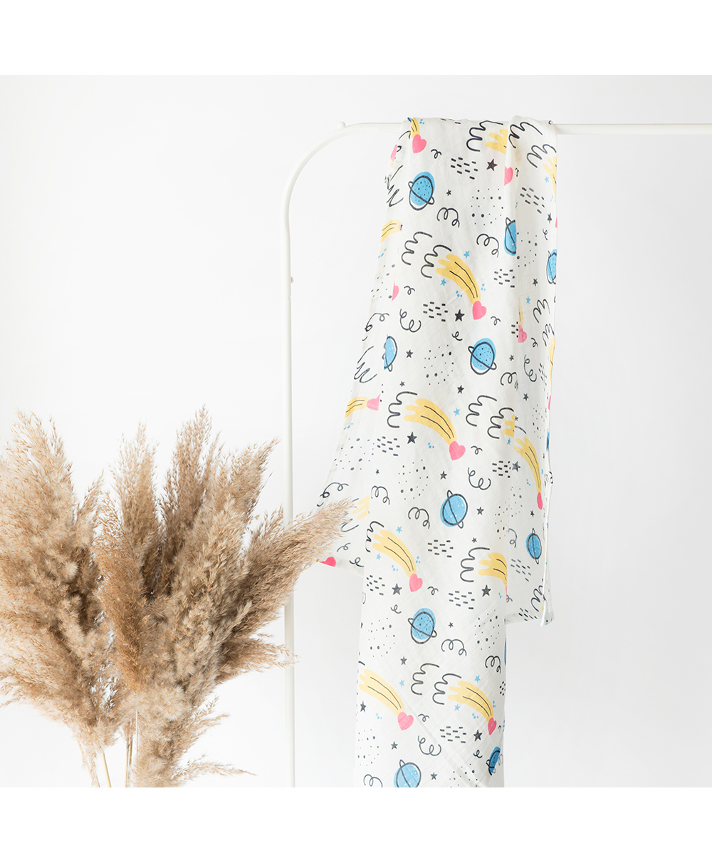 Yellow Doodle Organic Cotton Swaddle Wrappers - Multicolor-picture-41