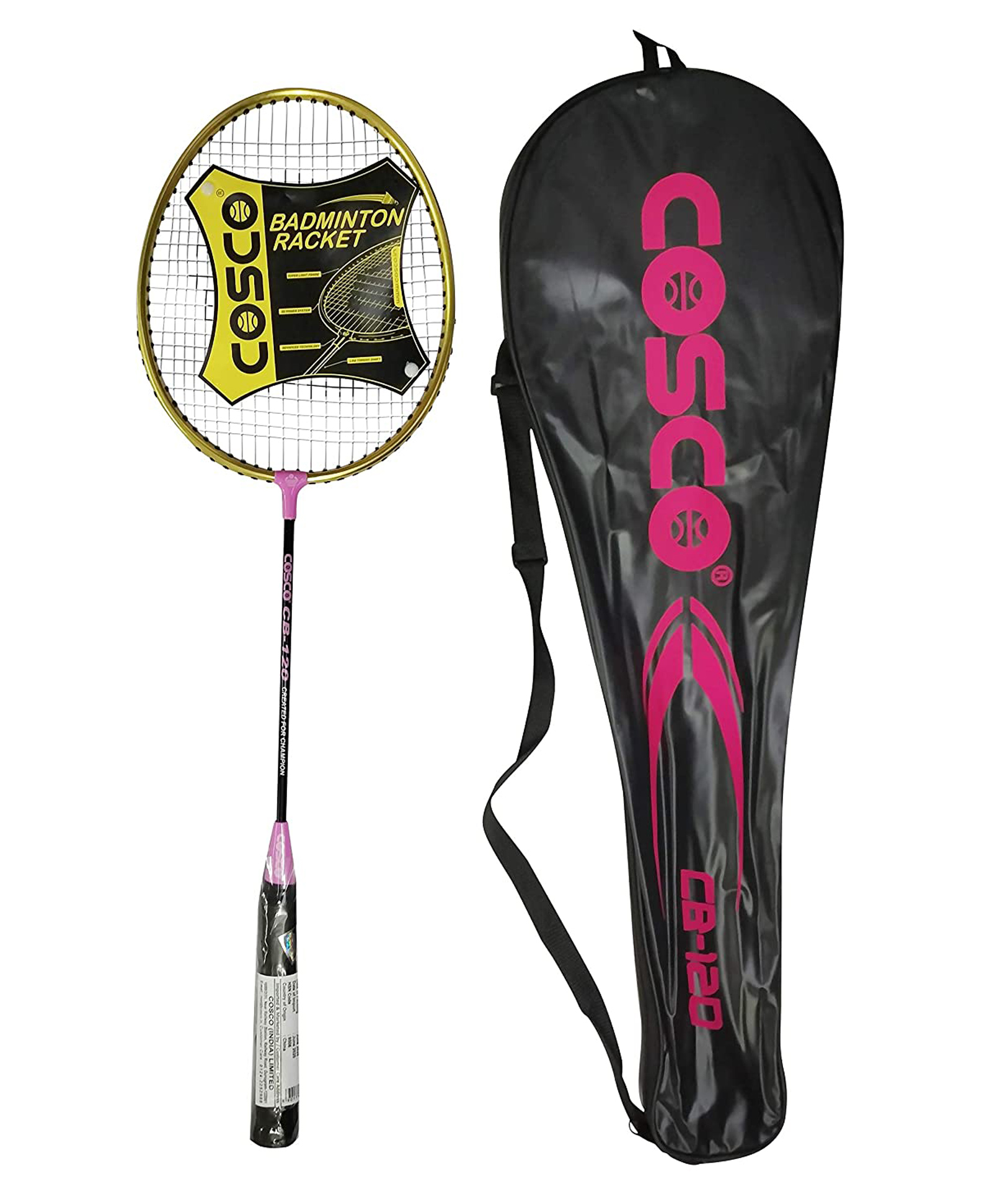 COSCO CB 120 Badminton Racket - Black Gold-image-1