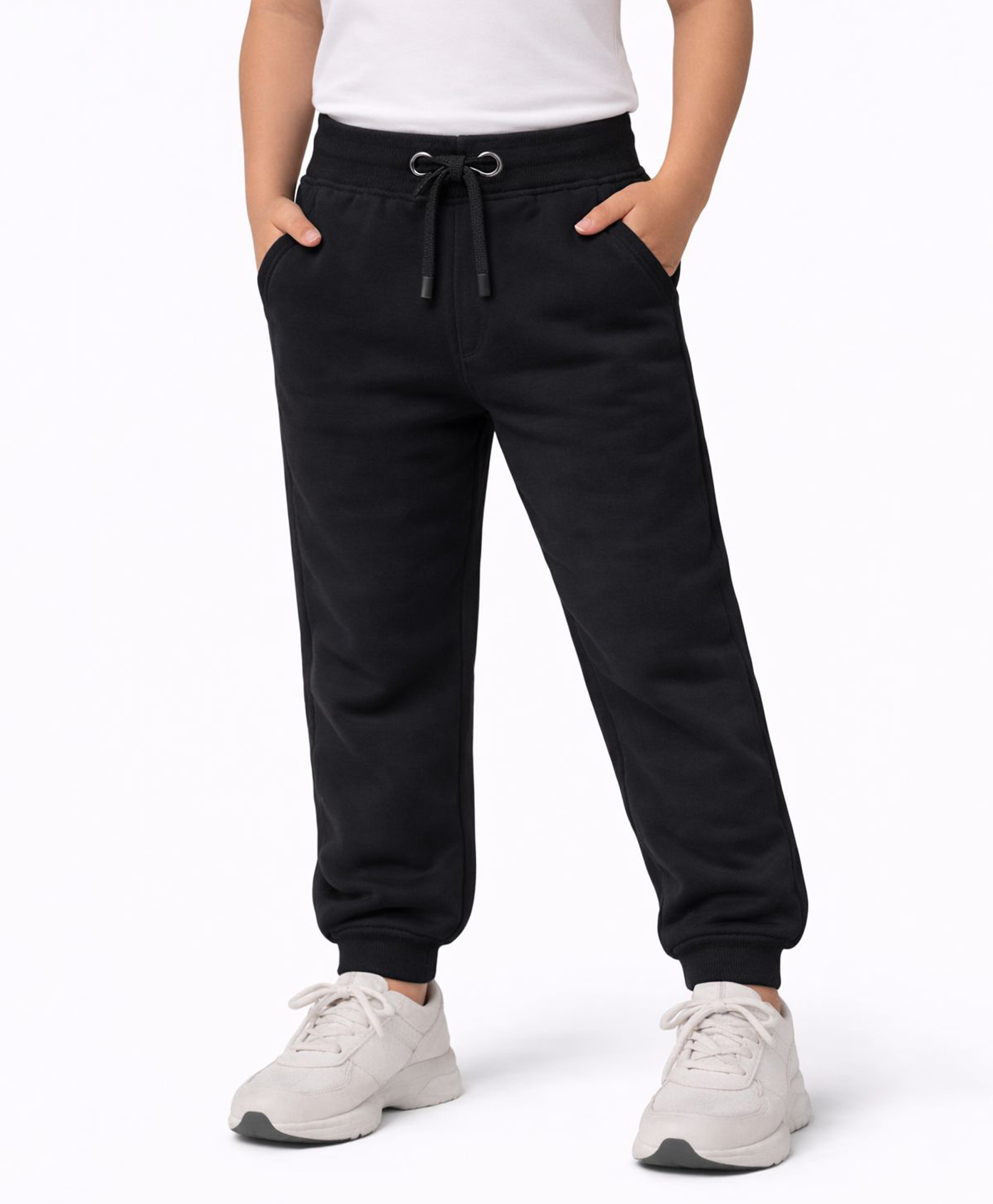 Zion Boys Full Length Solid Track Pants-Black-picture-18