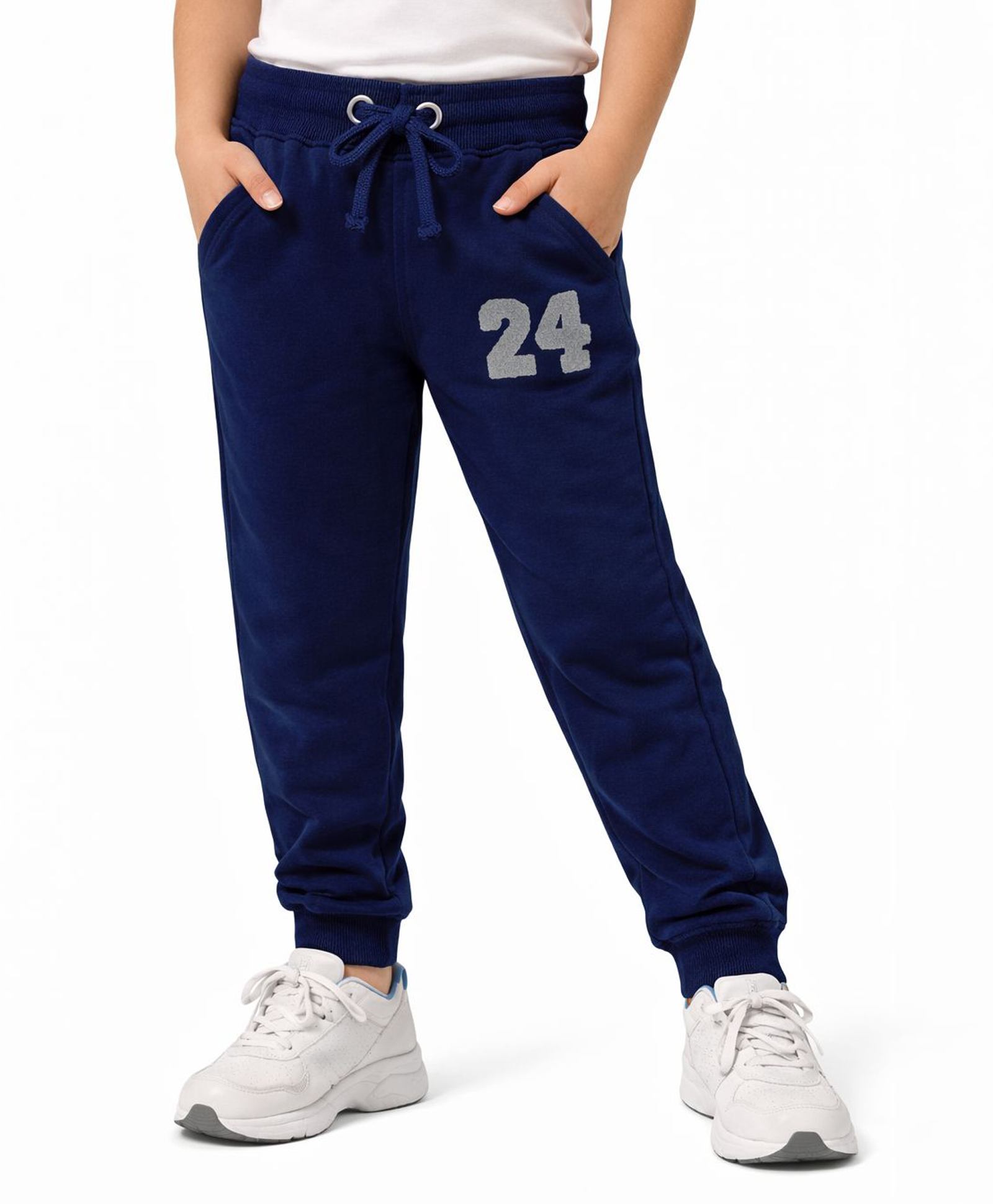Zion Boys 24 Patch Full Length Track Pants - Navy Blue-picture-18