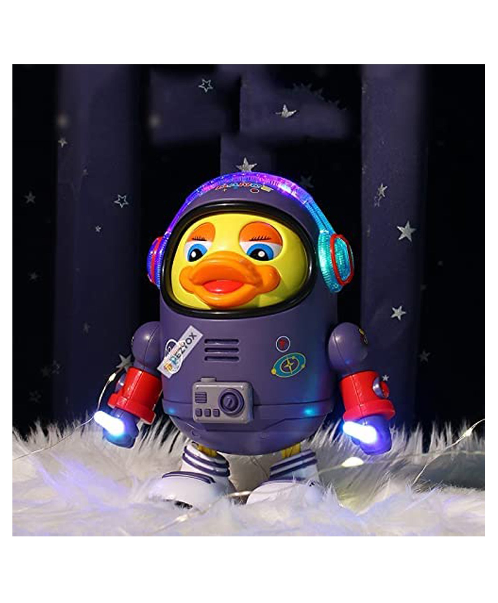 SmartCraft Dancing Duck With LED Lights Space Theme - Multicolour-image-10