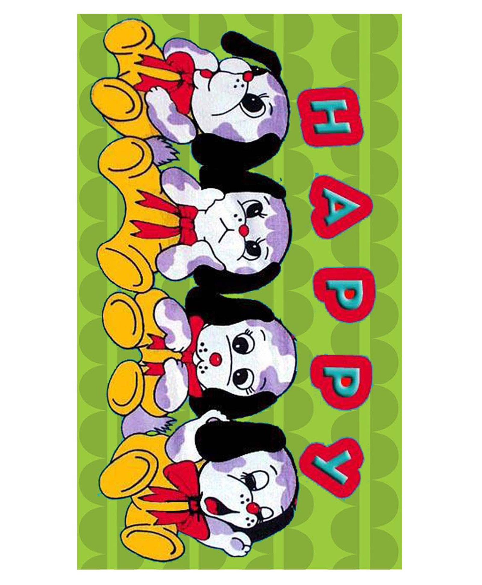 Sassoon 100% Cotton 300 GSM Kids Cartoon Bath Towel - Multicolor-picture-14