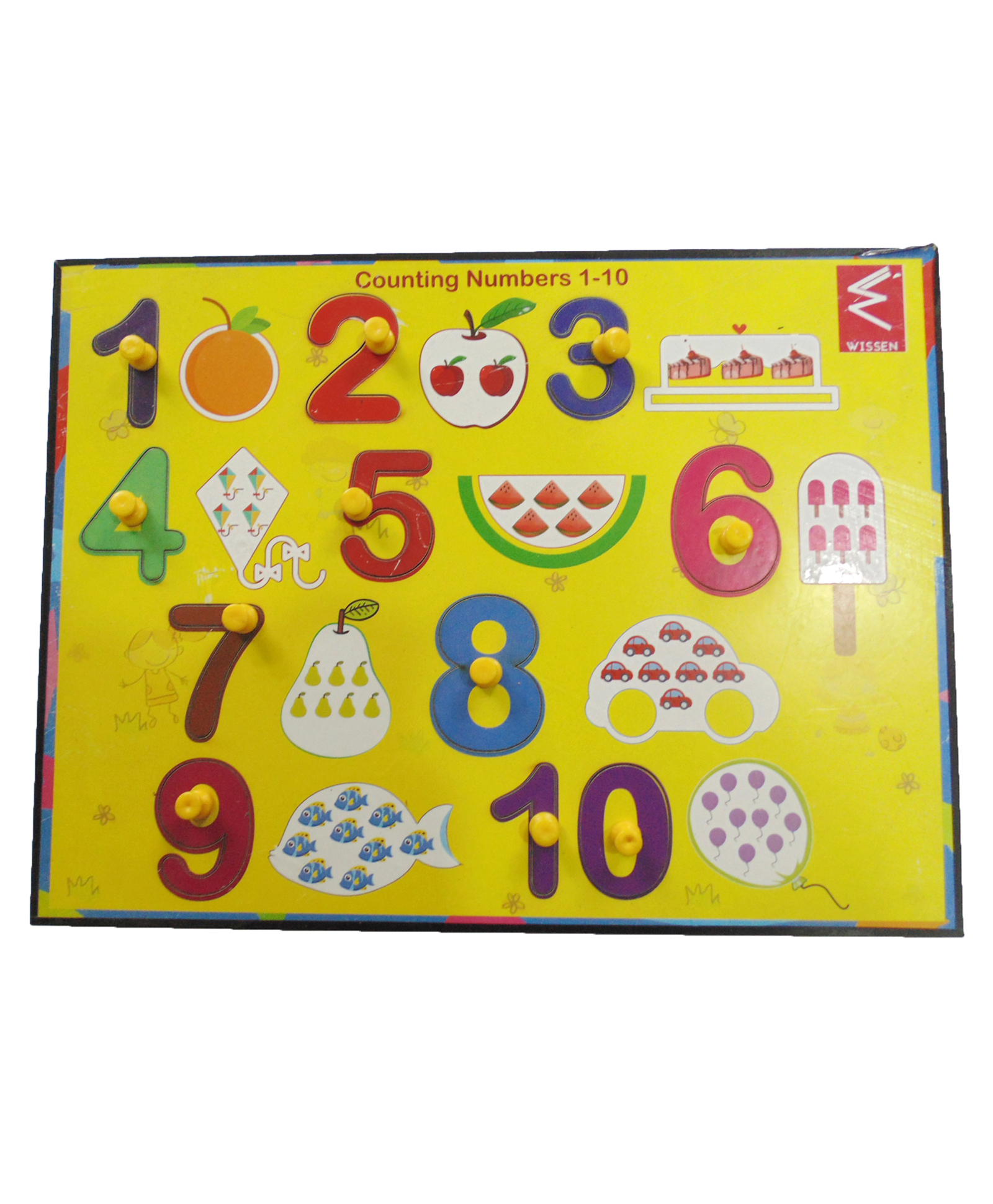 Wissen Numbers 1-10 Knob And Peg Puzzle - 11 Pieces-picture-6