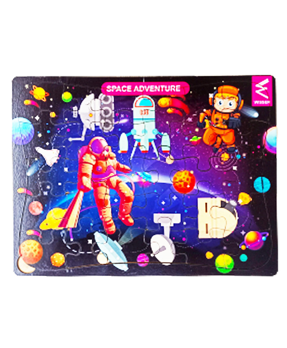 WISSEN Wooden Jigsaw puzzle Space Theme 36 Pieces - Multicolour-picture-23