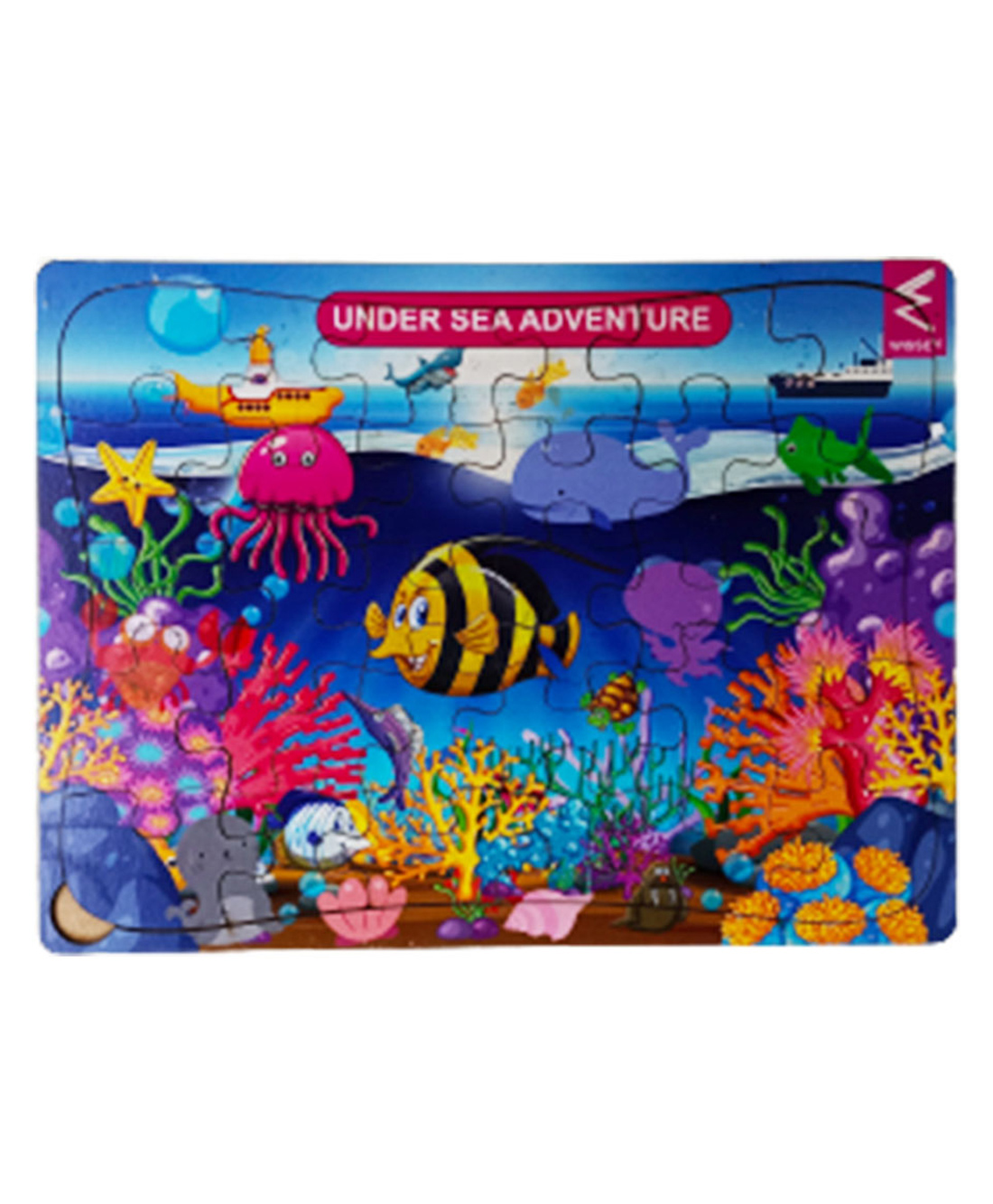 WISSEN Wooden Jigsaw Puzzle Under Sea Theme 36 Pieces - Multicolour-image-22