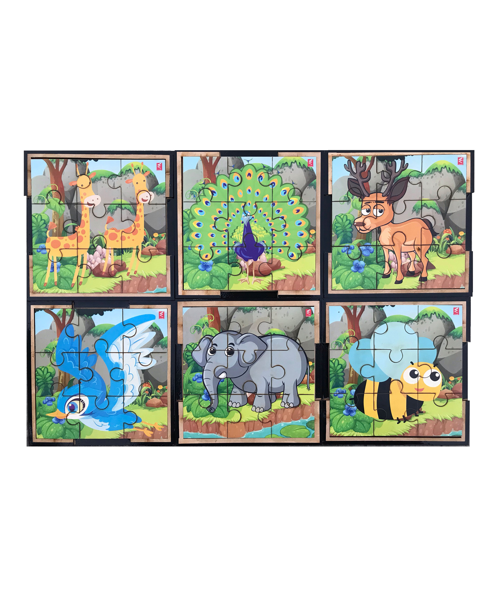 WISSEN Wooden Jigsaw Puzzle 54 Pieces - Multicolour-image-30