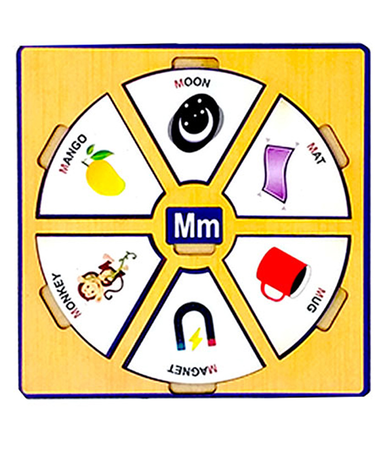 WISSEN Alphabet Wheel Board Puzzle Multicolor - 156 Pieces-image-46
