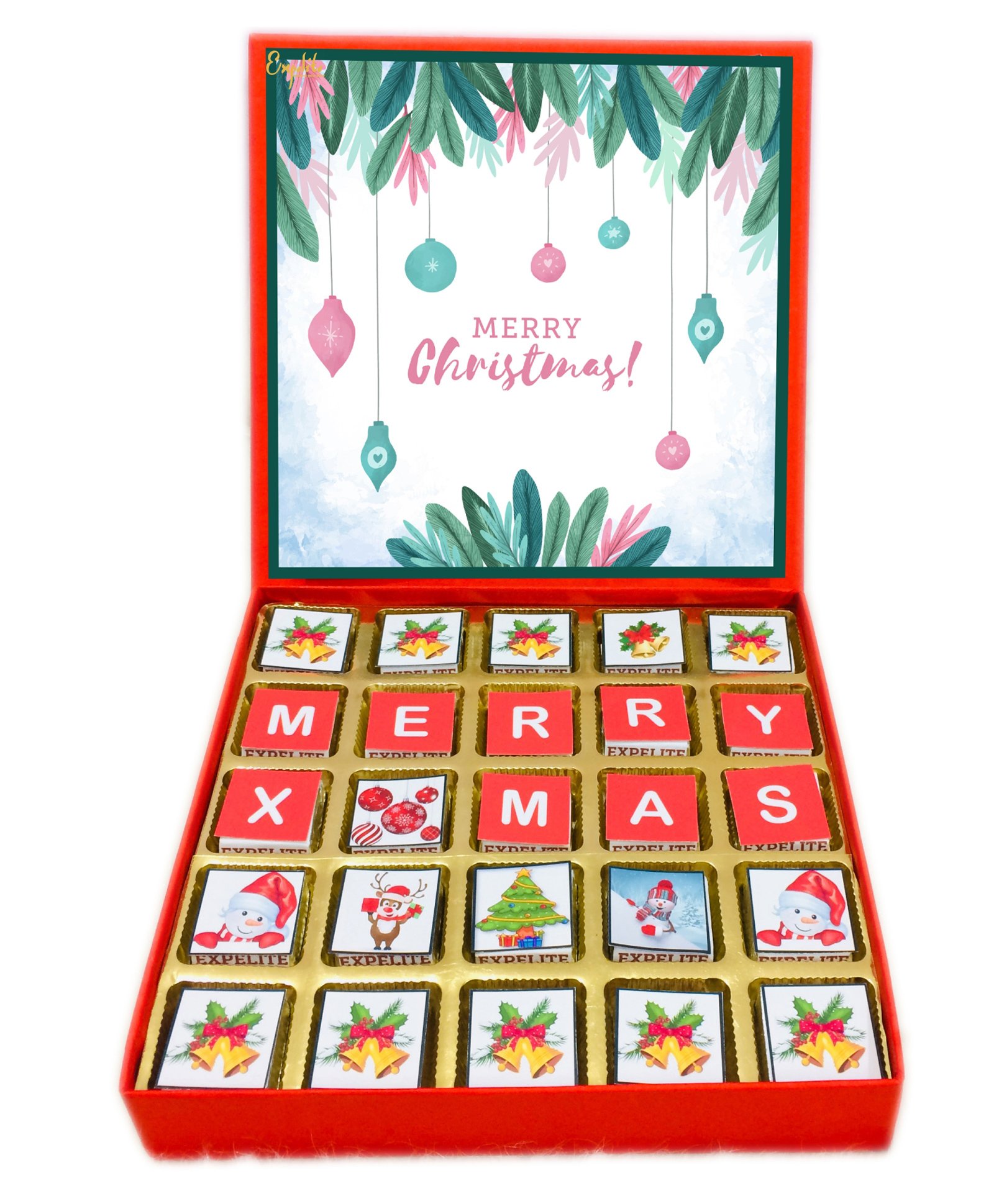 Expelite Christmas Tree & Bells Chocolate Gift Box - 400 gm-picture-15