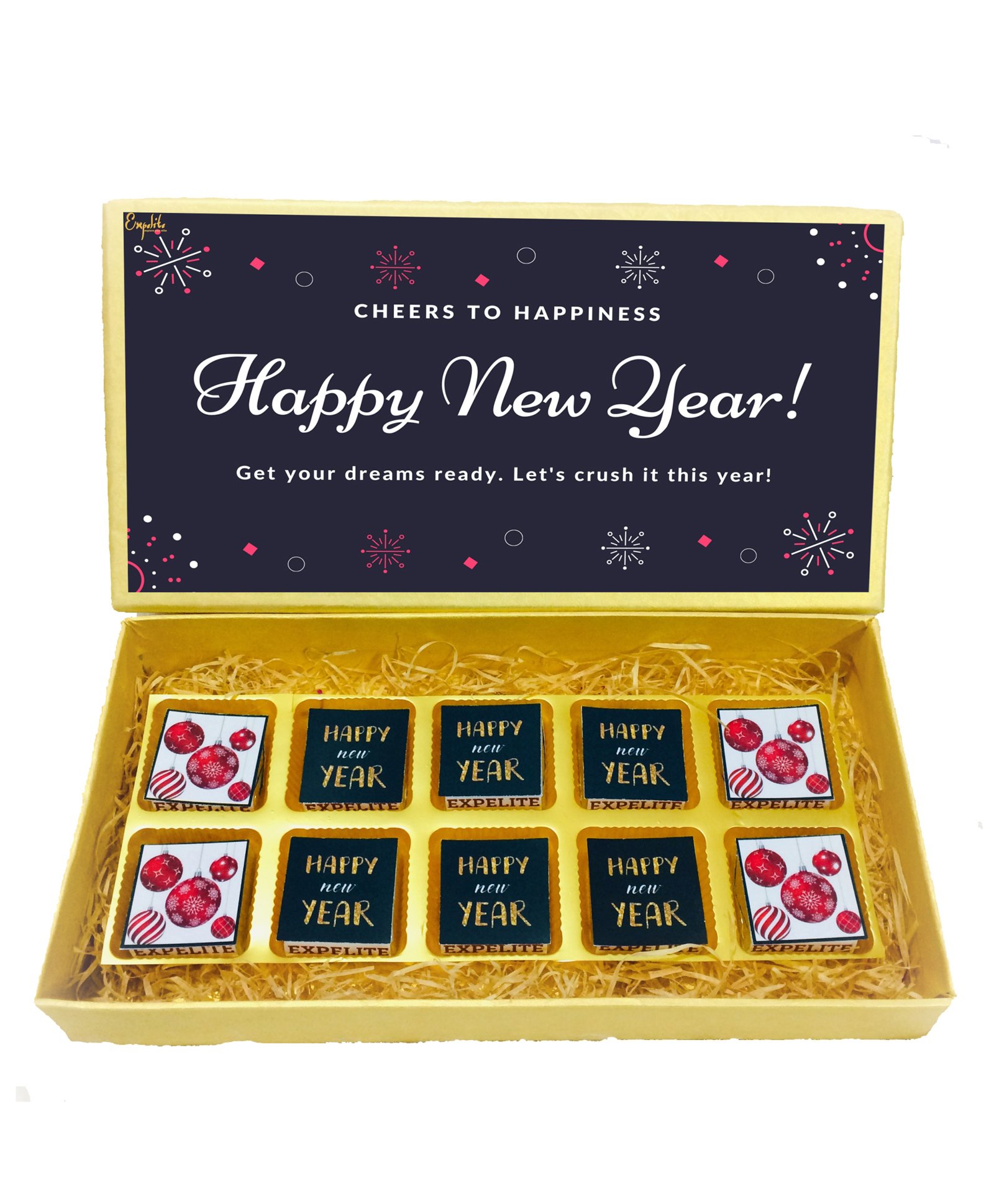 Expelite Cheers For The New Year Chocolate Gift Box - 400 gm-image-23