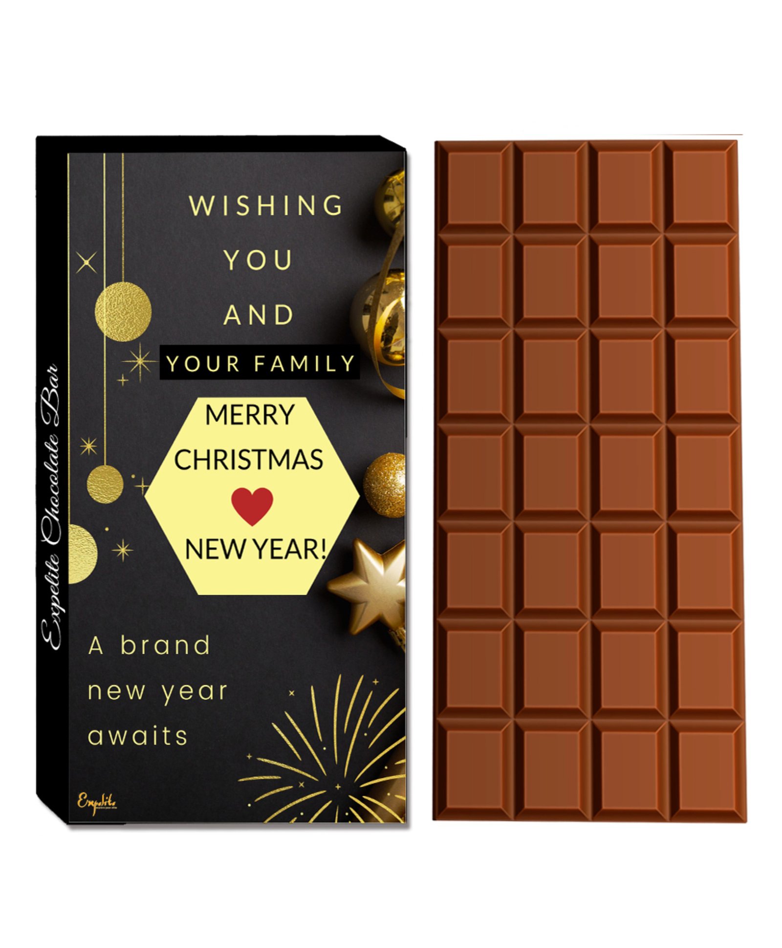 Expelite Christmas and New Year Chocolate Bar - 100 gm-image-30