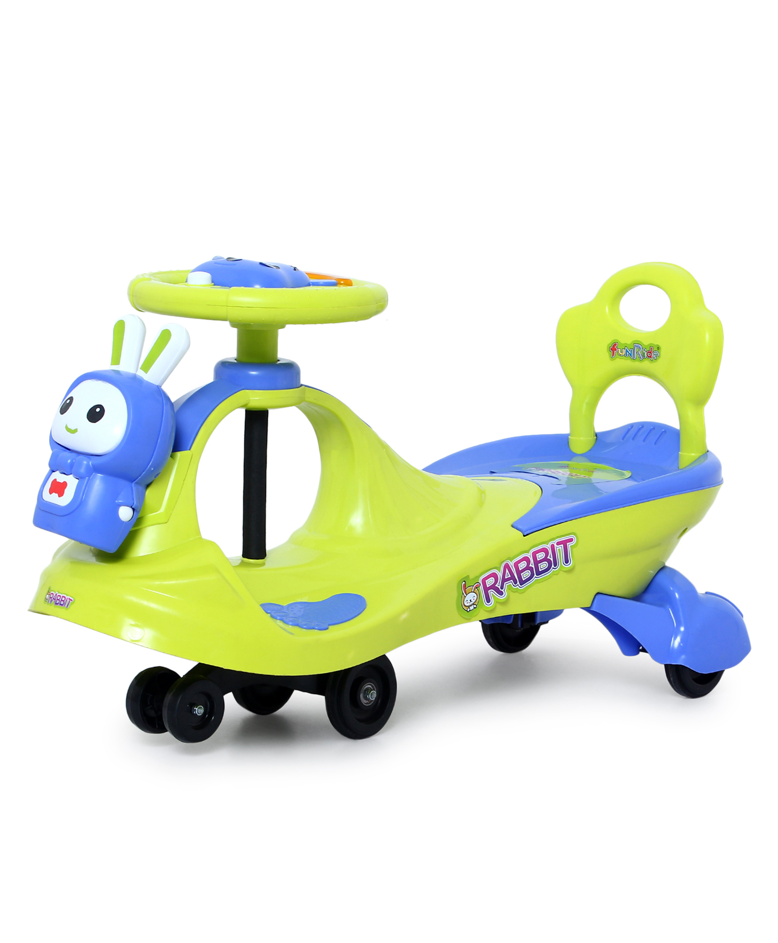 Funride Bunny Swing Car Ride On With Light & Music - Green-picture-26