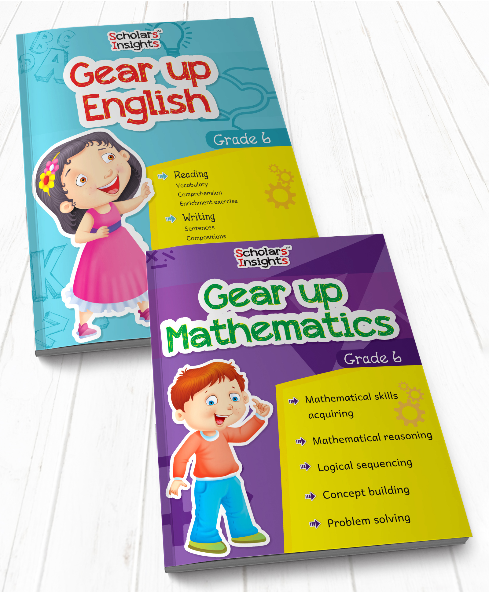 jolly kids Gear Up English & Mathematics Grade 6 Set of 2 - English-picture-23