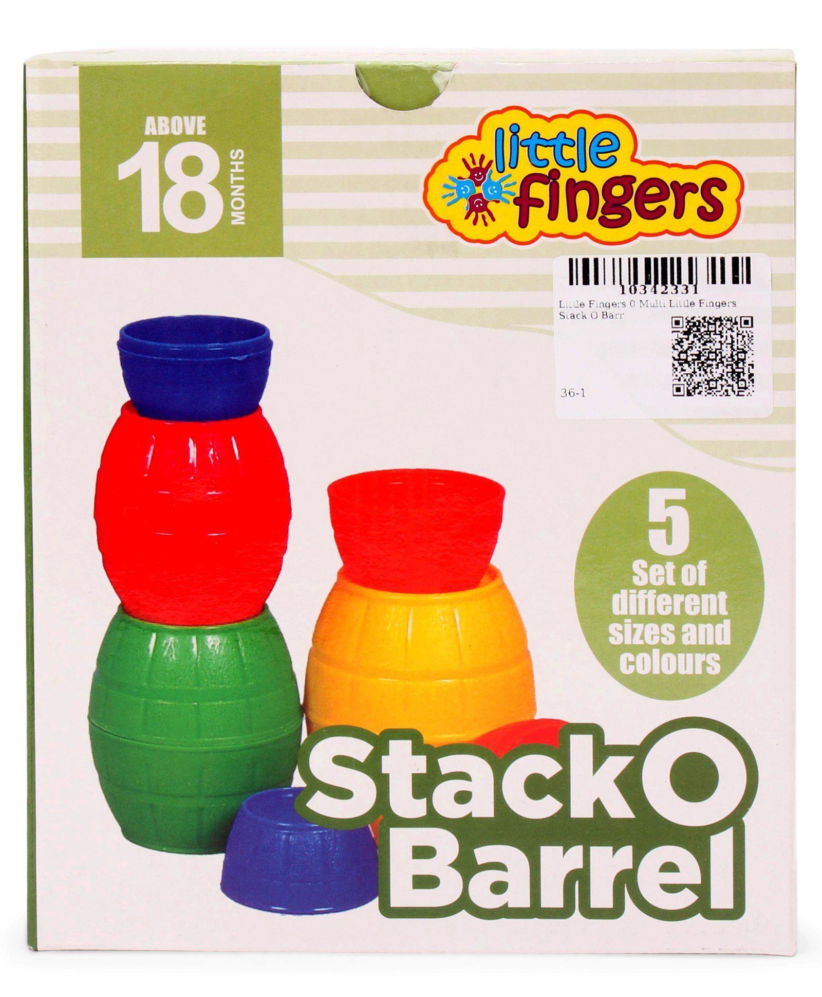 Little Fingers Stack O Barrel Toy Multicolor- 5 Pieces-picture-11