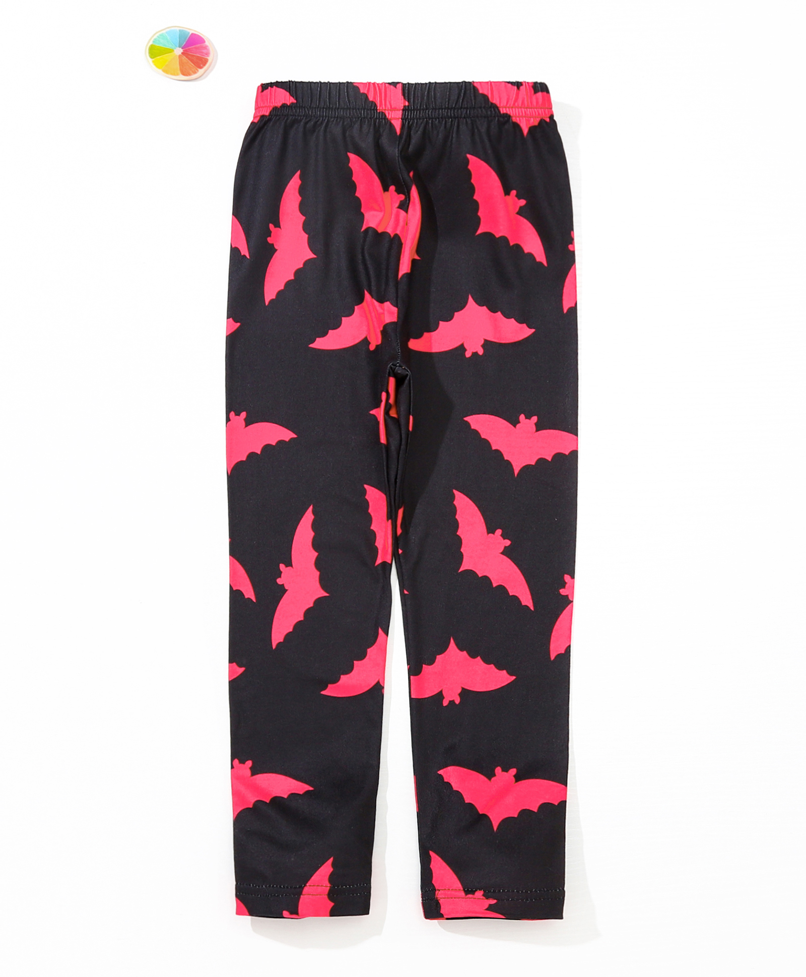 Kookie Kids Full Length Bat Print Leggings - Black Pink-picture-27