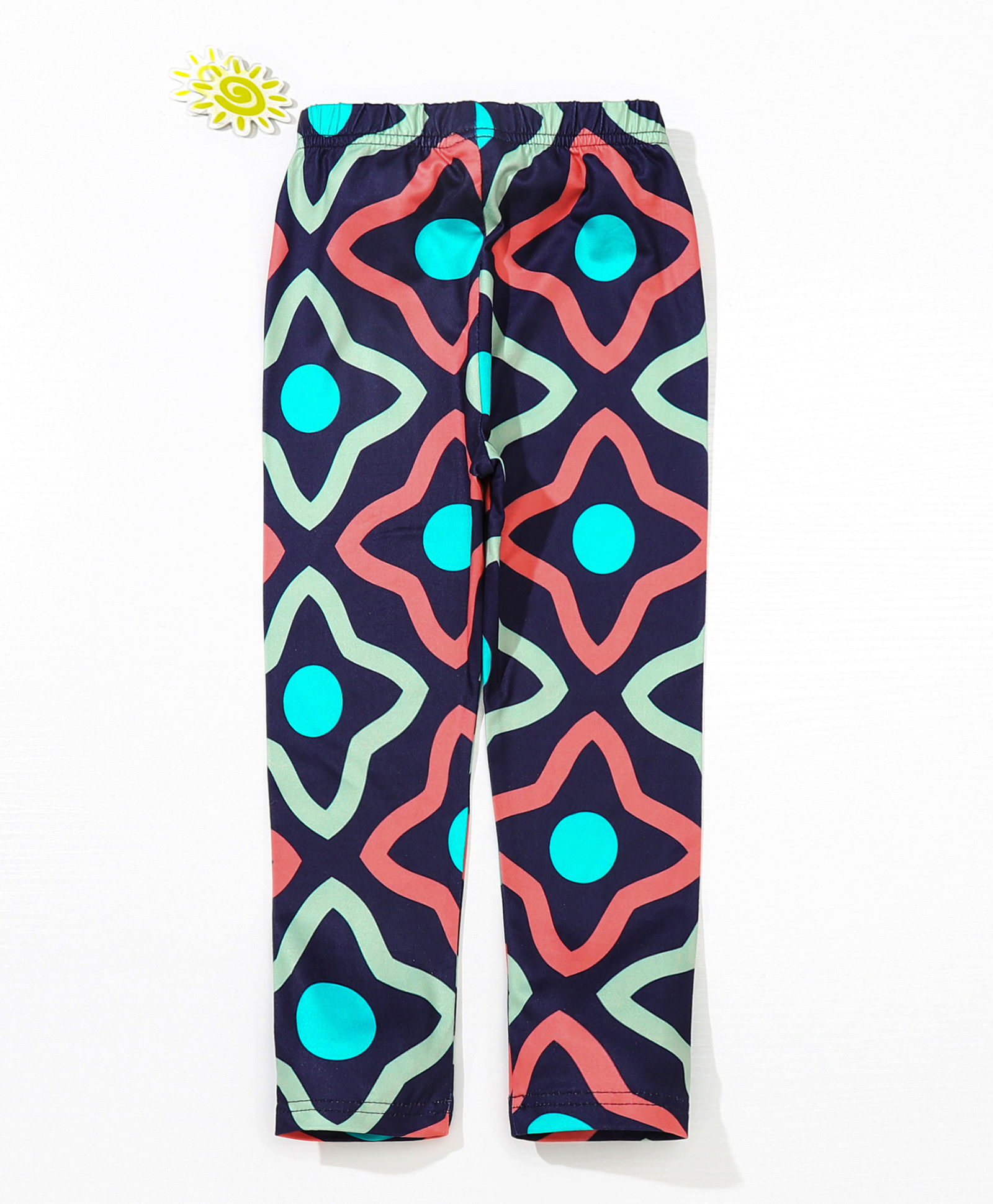 Kookie Kids Full Length Abstract Print Leggings - Blue-image-29