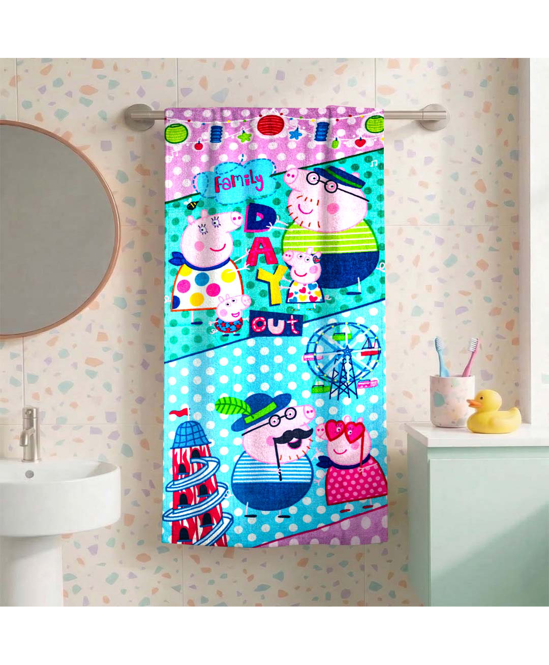Peppa Pig Athom Living Day Out Kids Bath Towel - Blue-picture-13