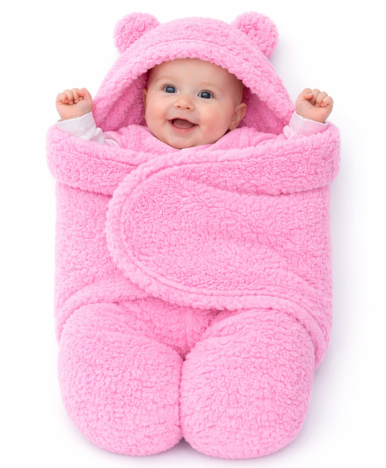 Brandonn Hooded Supersoft Wearable Wrapper Blanket - Pink-picture-42