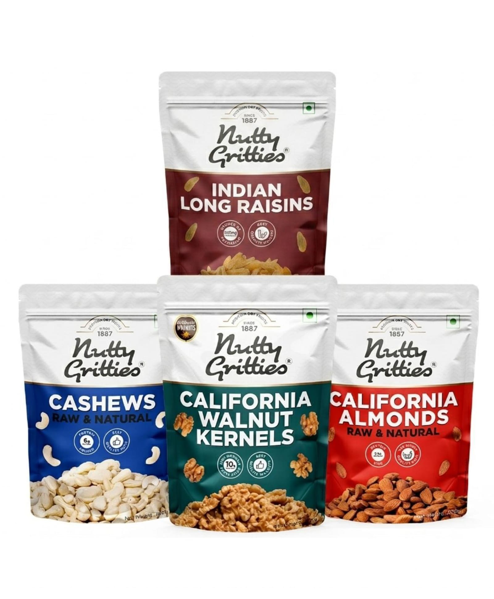 Nutty Gritties Mixed Nuts Dry Fruits - 200 gm Each-image-11