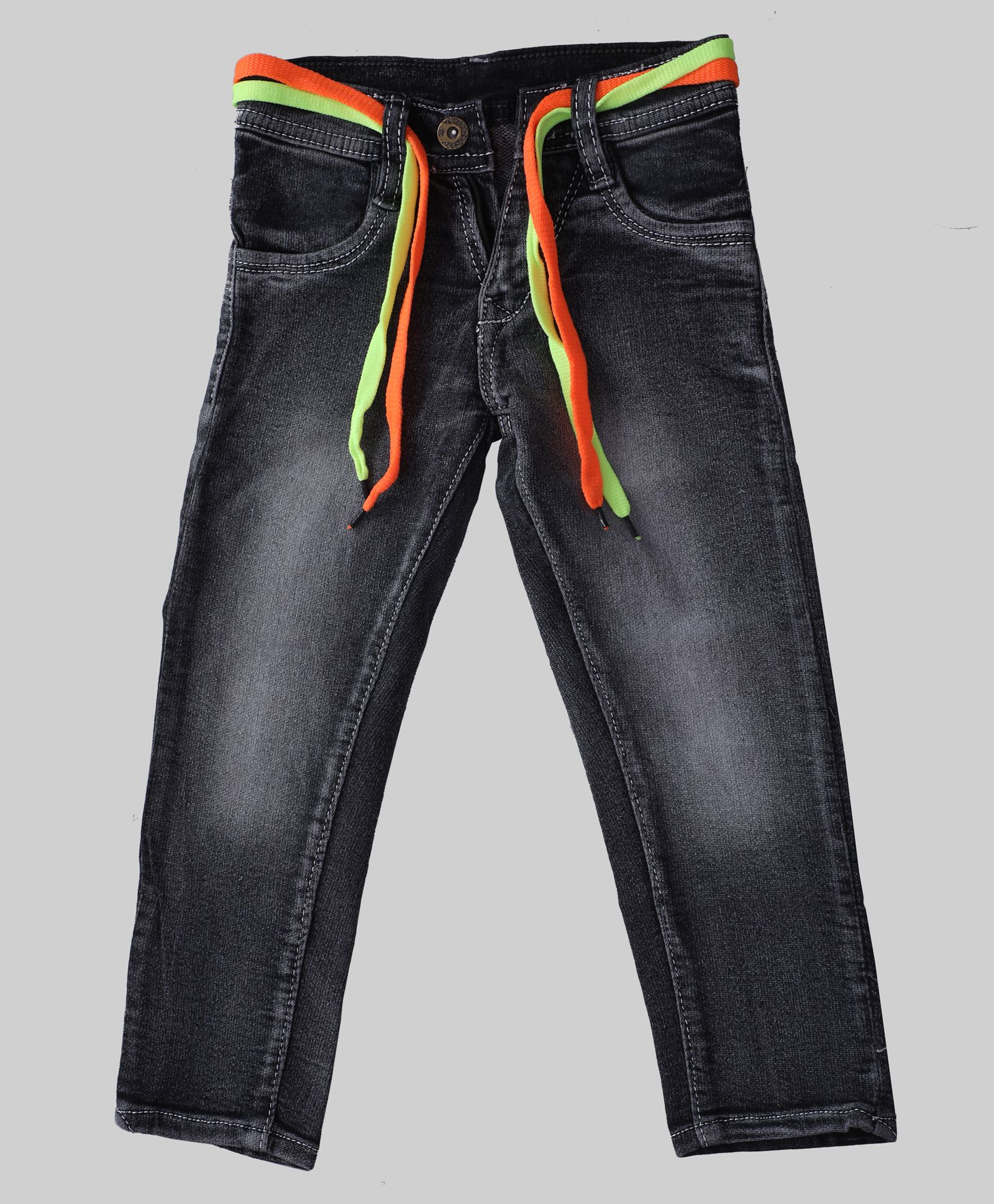 P-MARK Full Length Solid Stretchable Jeans - Black-picture-10