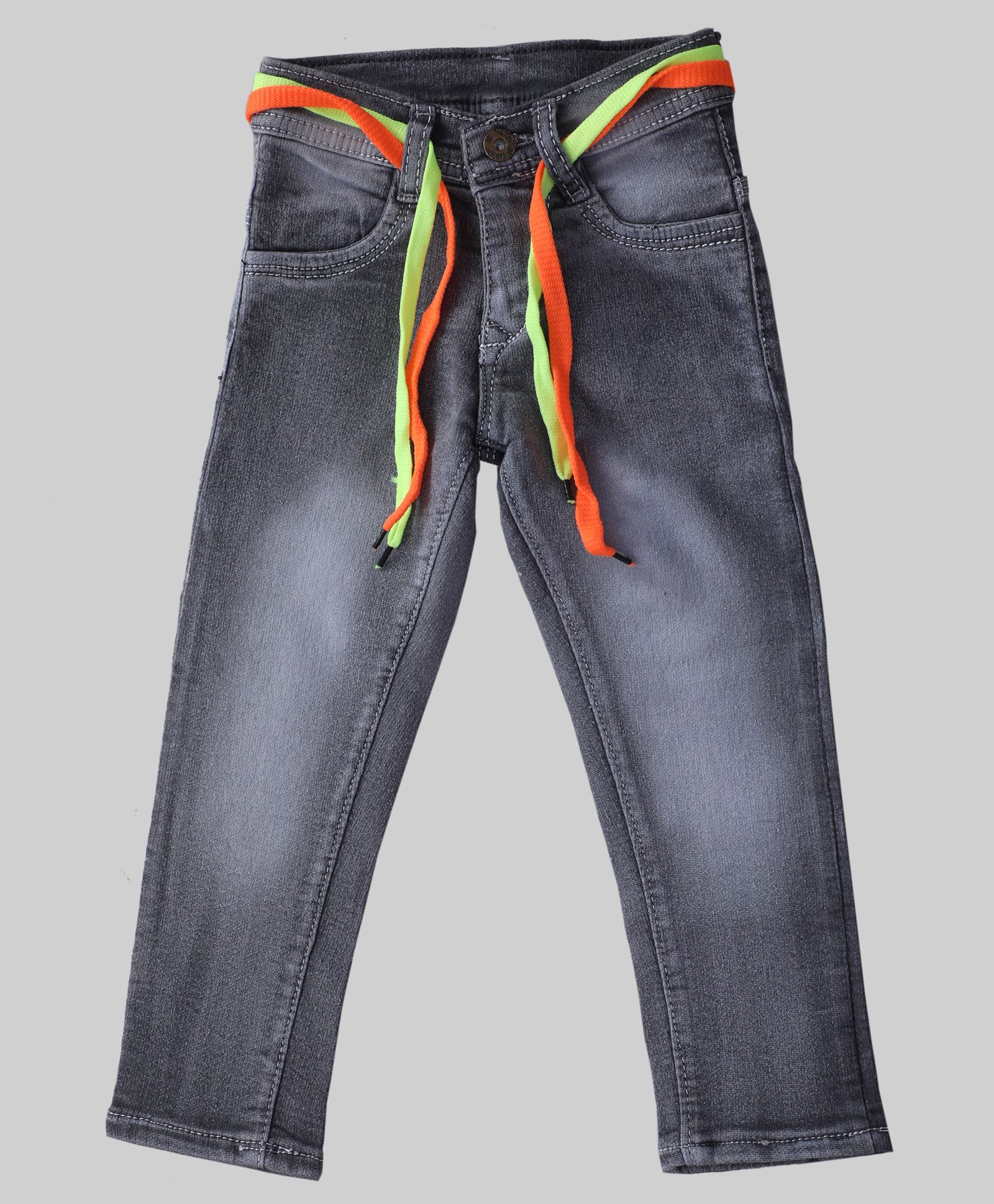 P-MARK Full Length Solid Stretchable Jeans - Grey-picture-12