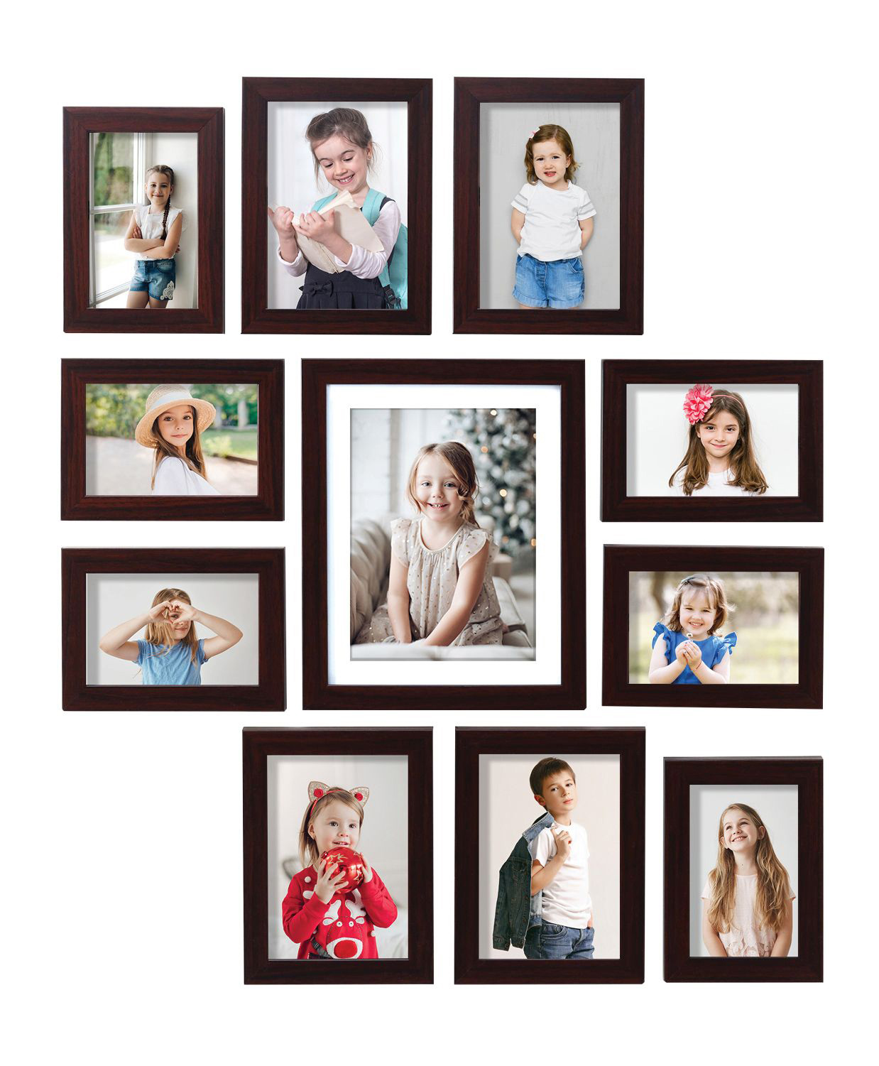 Premium Photo Frame Set Of 11 - Brown-image-13