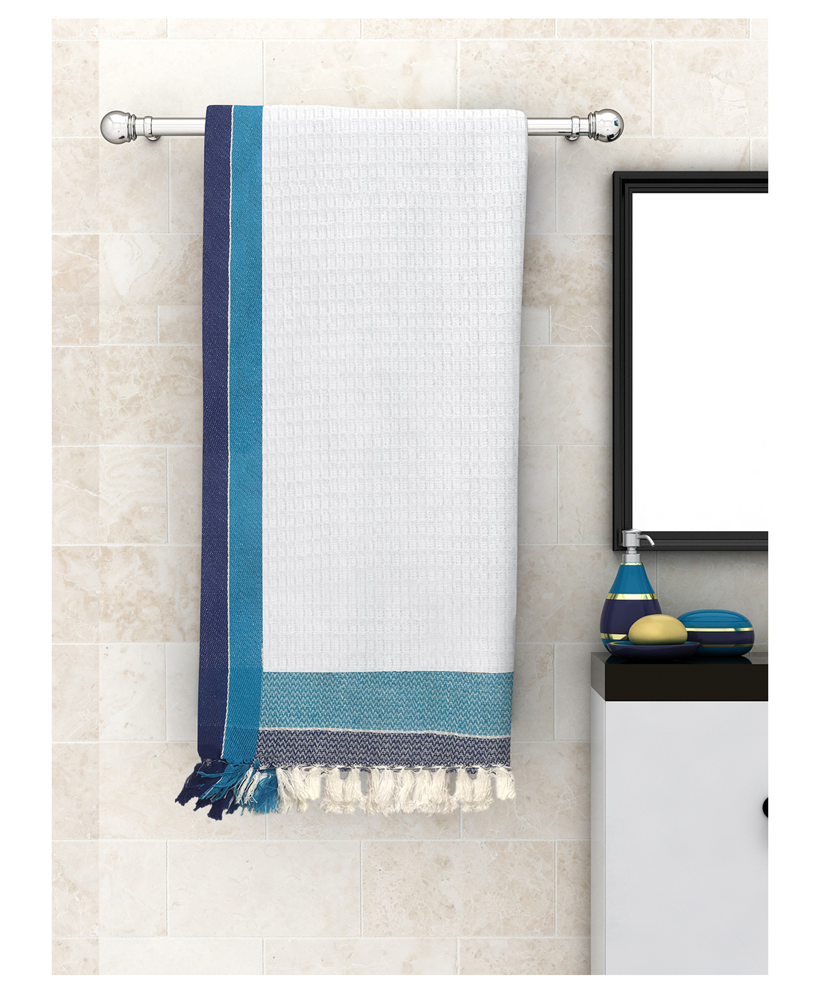 Athom Living 100% Premium Cotton Bath Towel - White-picture-25