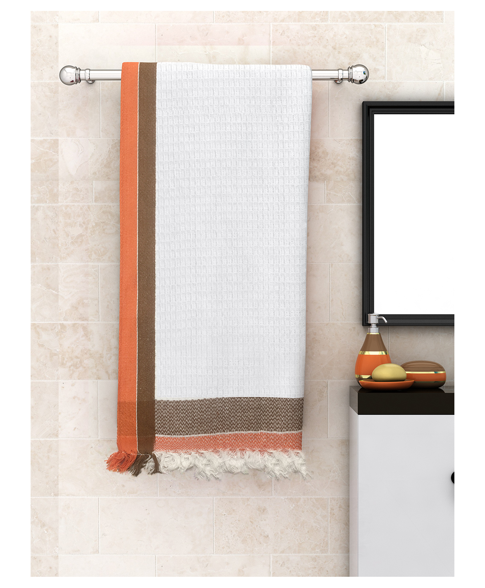 Athom Living 100% Premium Cotton Bath Towel - White-picture-33