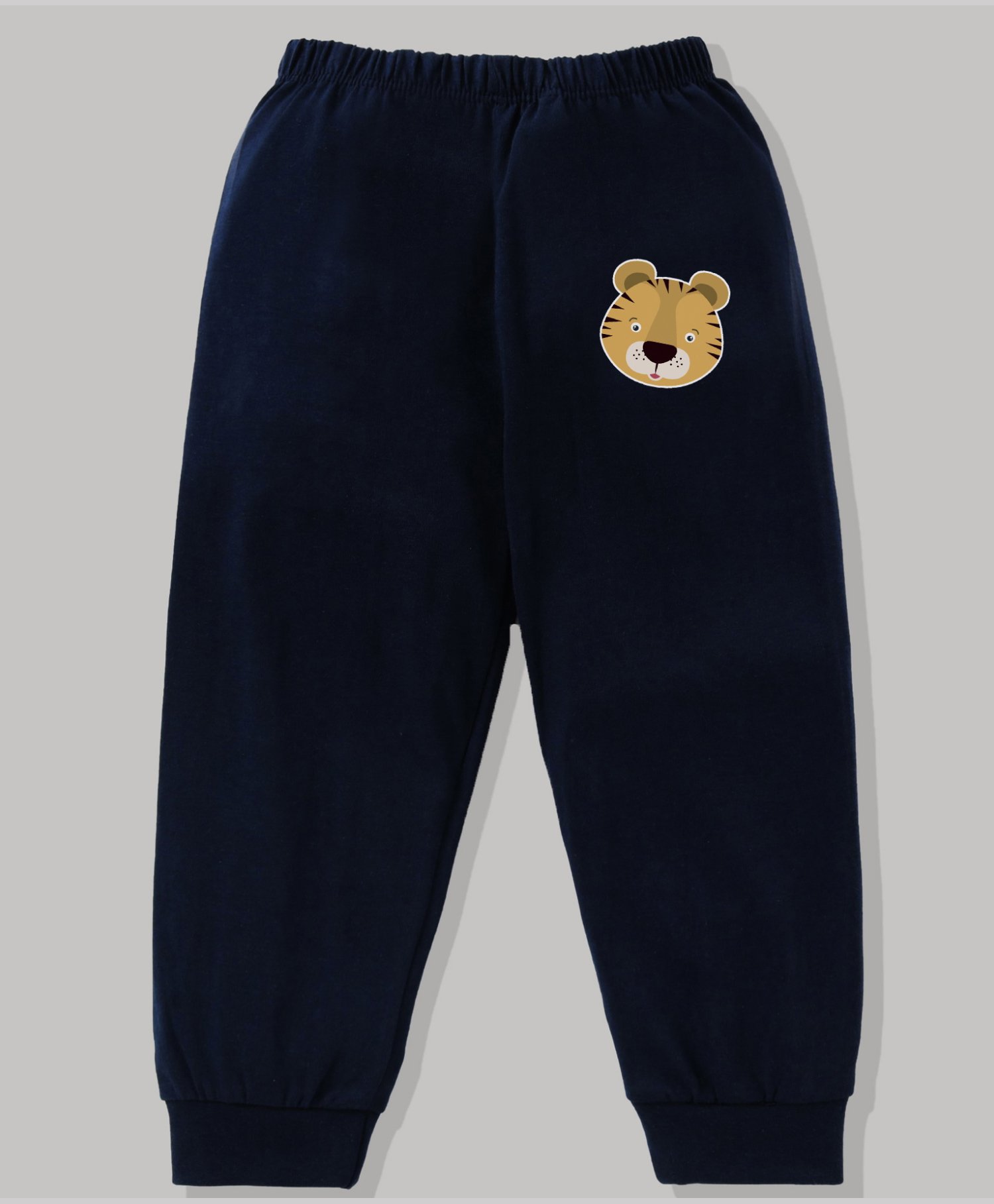 KAVEE 100% Cotton Biowashed Full Length Lounge Pant Tiger Print - Navy Blue-picture-16