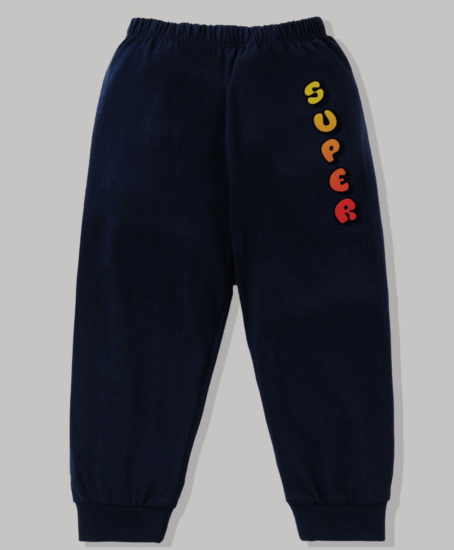 KAVEE 100% Cotton Biowashed Full Length Lounge Pant Super Print - Navy Blue-picture-17