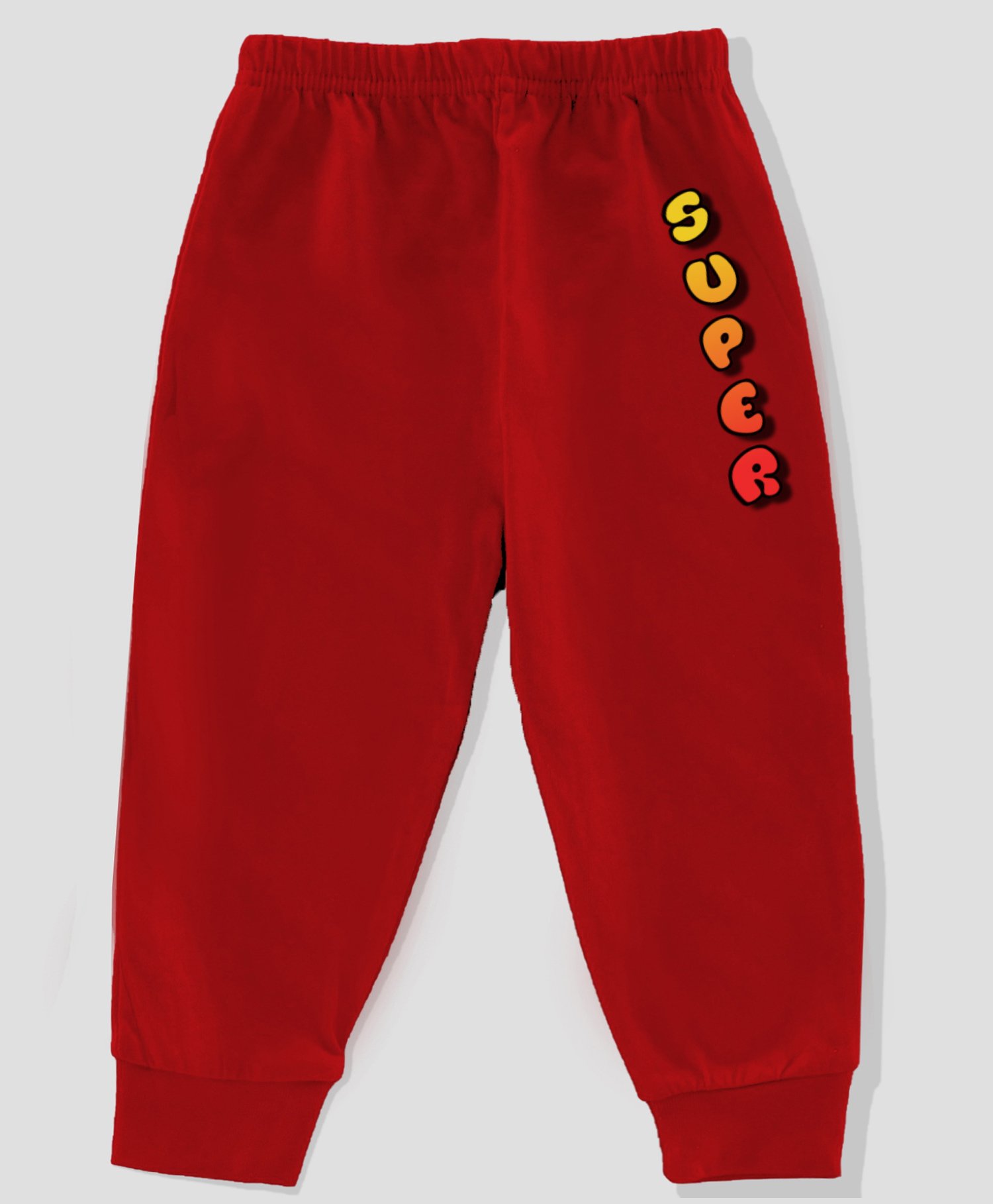 KAVEE 100% Cotton Biowashed Full Length Lounge Pant Super Print - Red-picture-28