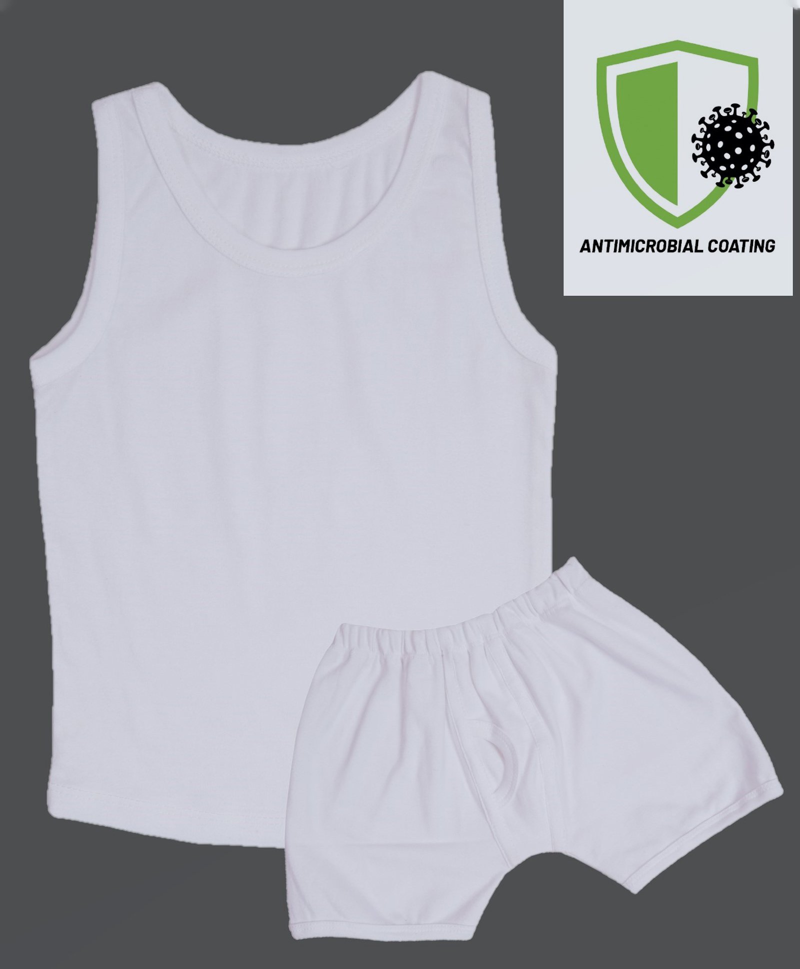 COCOON ORGANICS Anti-Microbial Sleeveless Solid Vest And Bloomer Set - White-picture-23