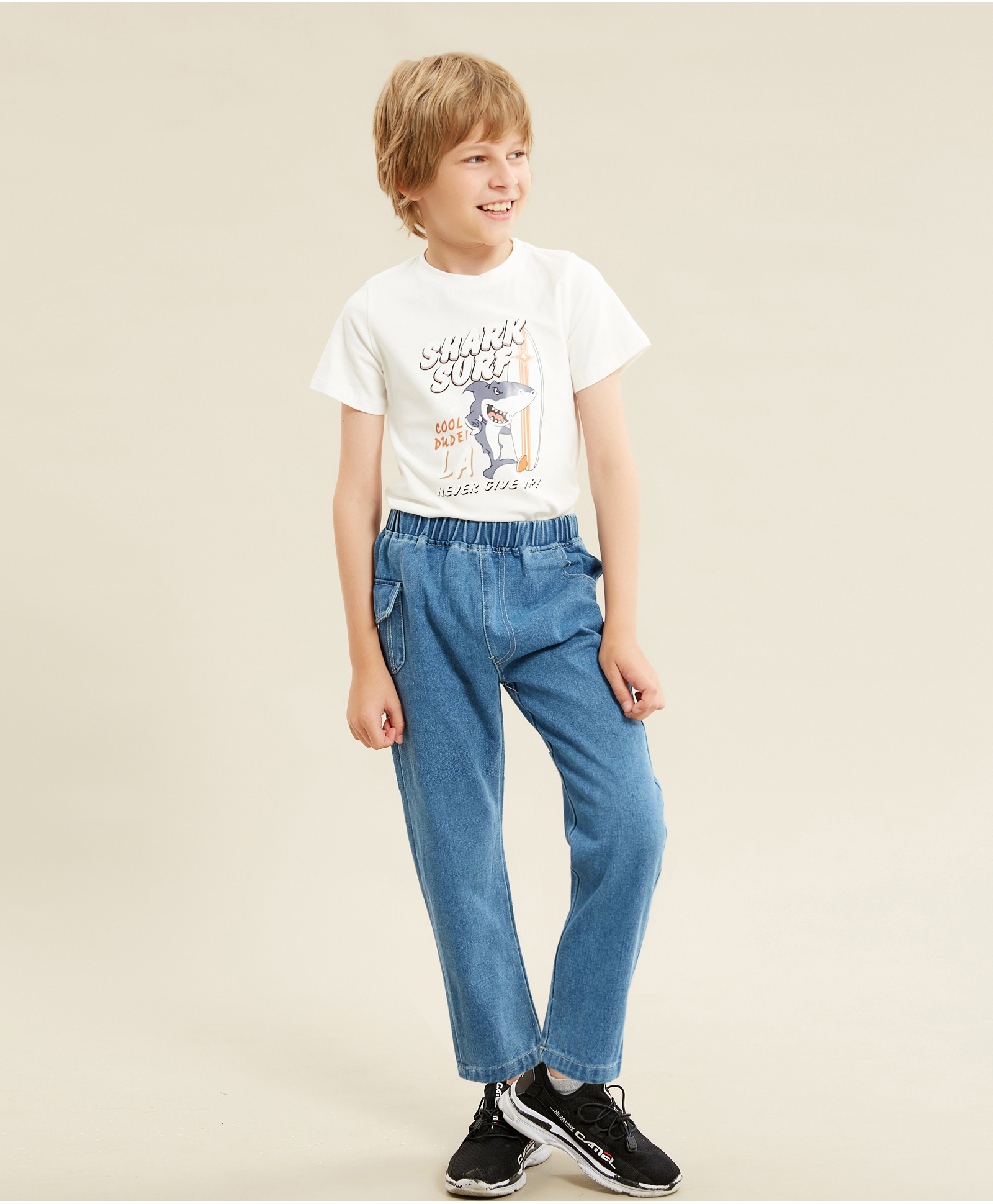 Kookie Kids Full Length Washed Jeans - Blue-picture-13