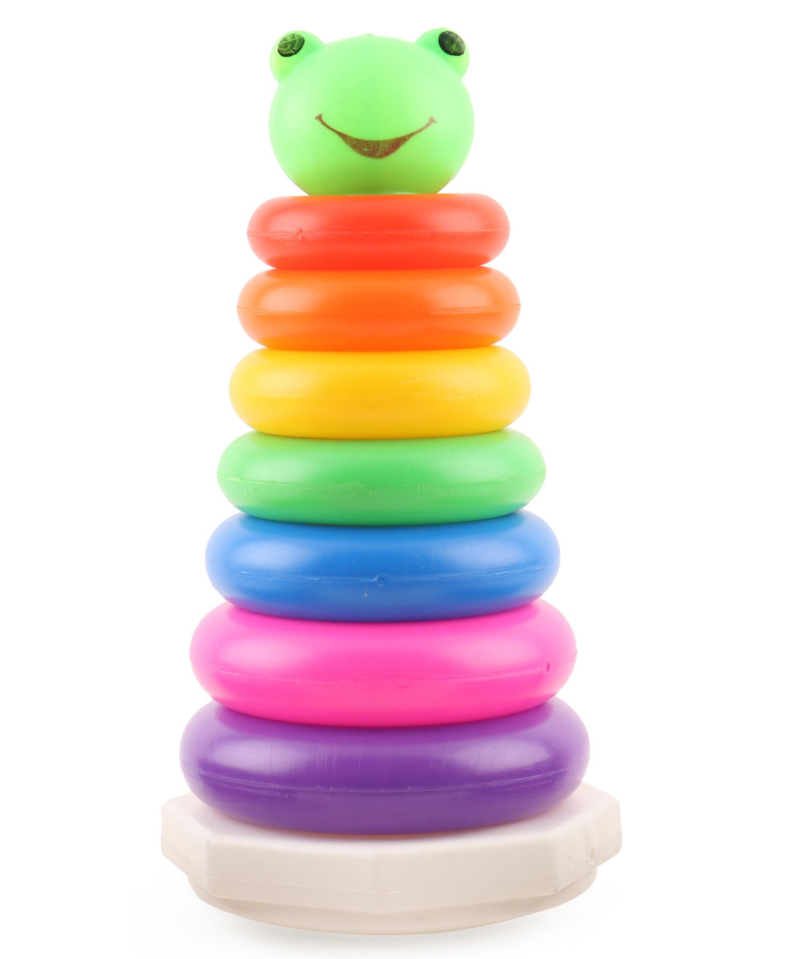 Ratnas 7 Rings Frog Stacking Toy Multicolor - 7 pieces  Color & Print May Vary-image-18