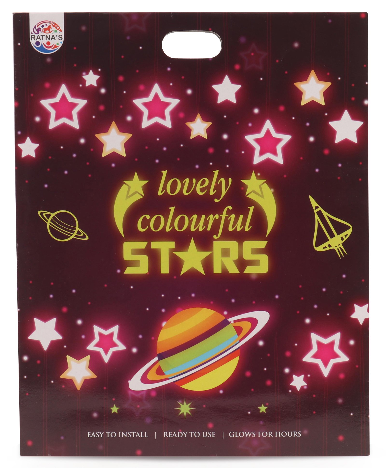 Ratnas Lovely Colourful Stars Wall Stickers - 4 Pieces-picture-32
